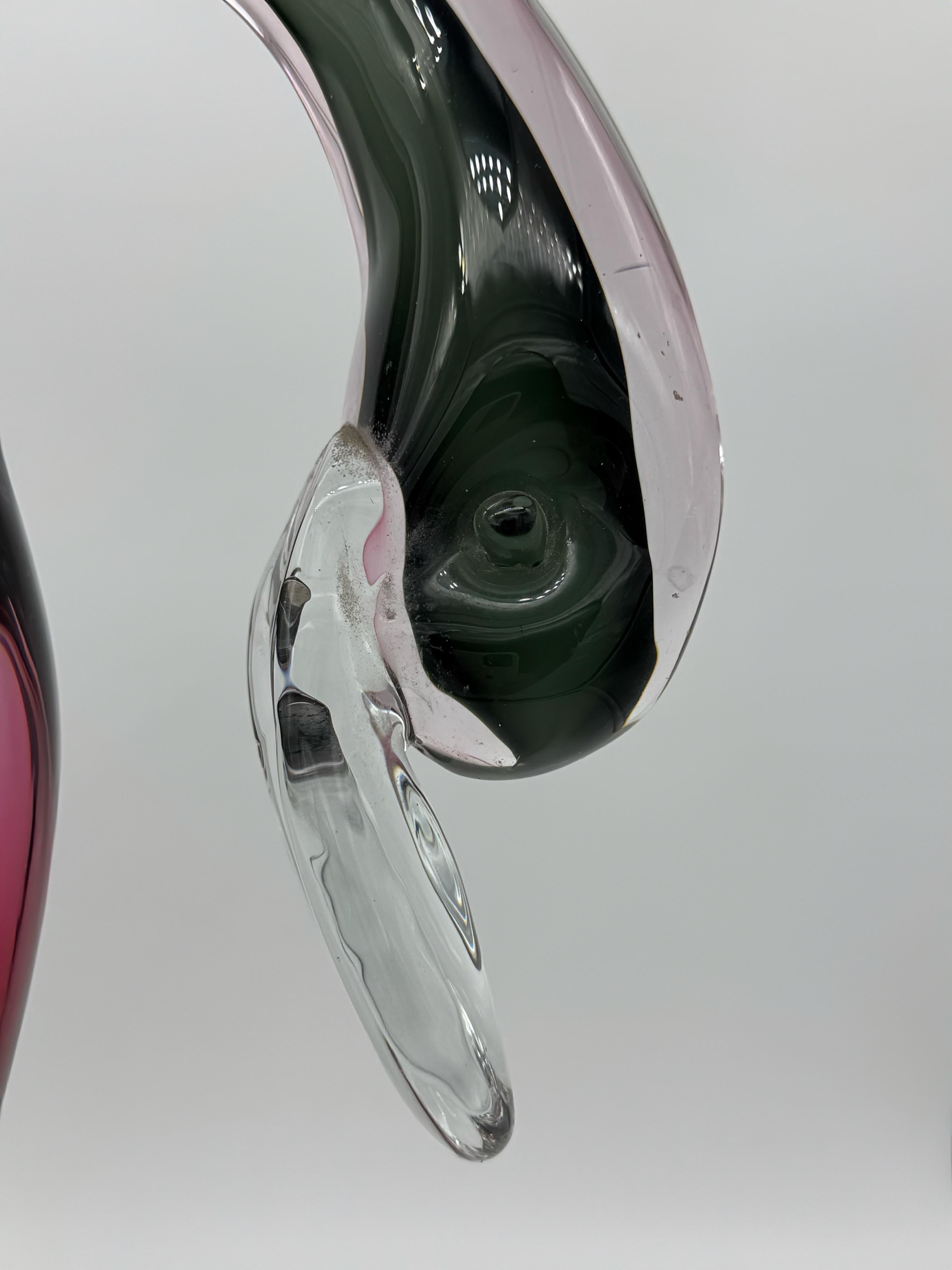 Verre à Swan de Murano attribué à Archimede Seguso Bon état - En vente à CABA, AR