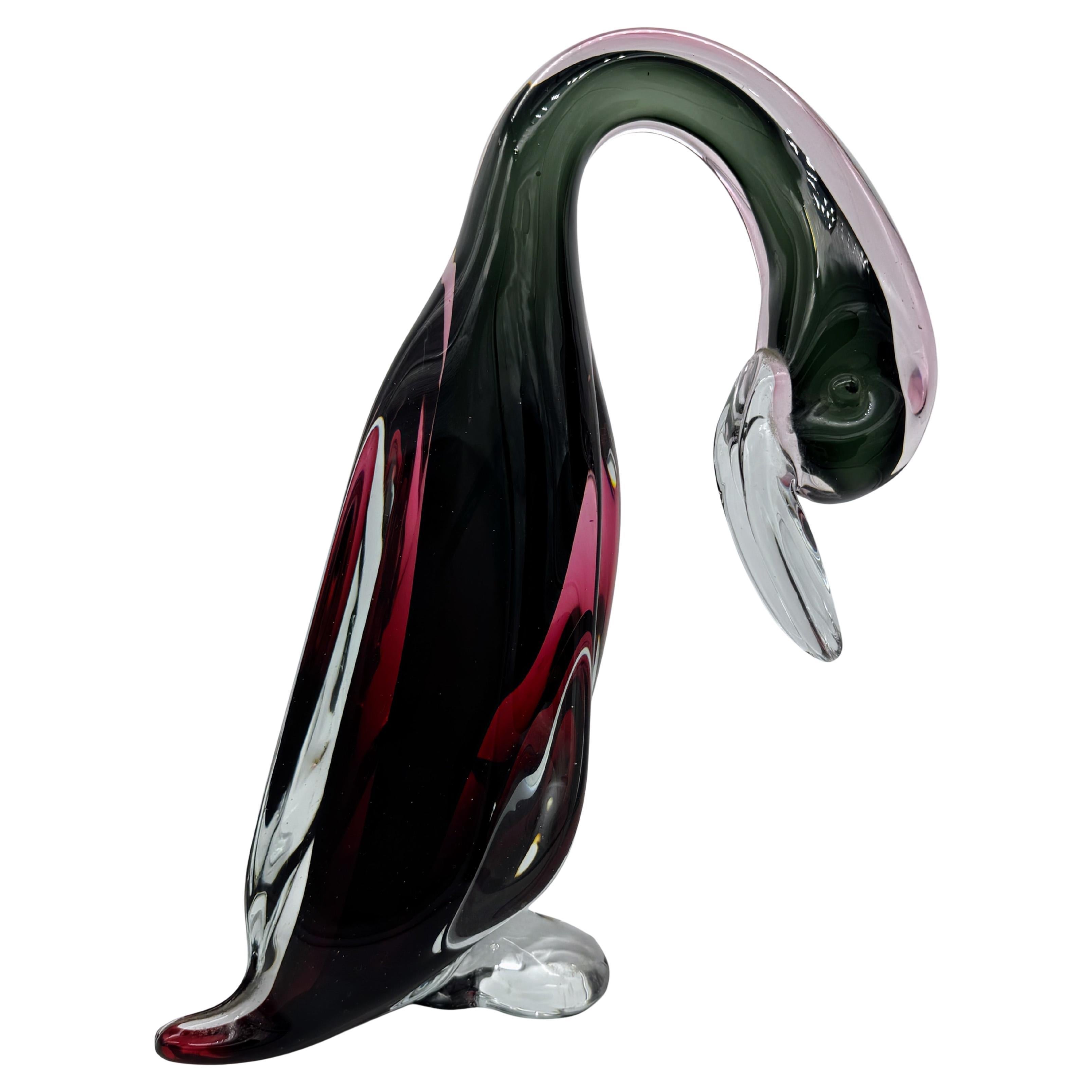 Verre à Swan de Murano attribué à Archimede Seguso
