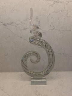 Murano Swirl Art Glass Abstract Sculpture