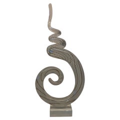 Murano Swirl Art Glass Abstract Sculpture