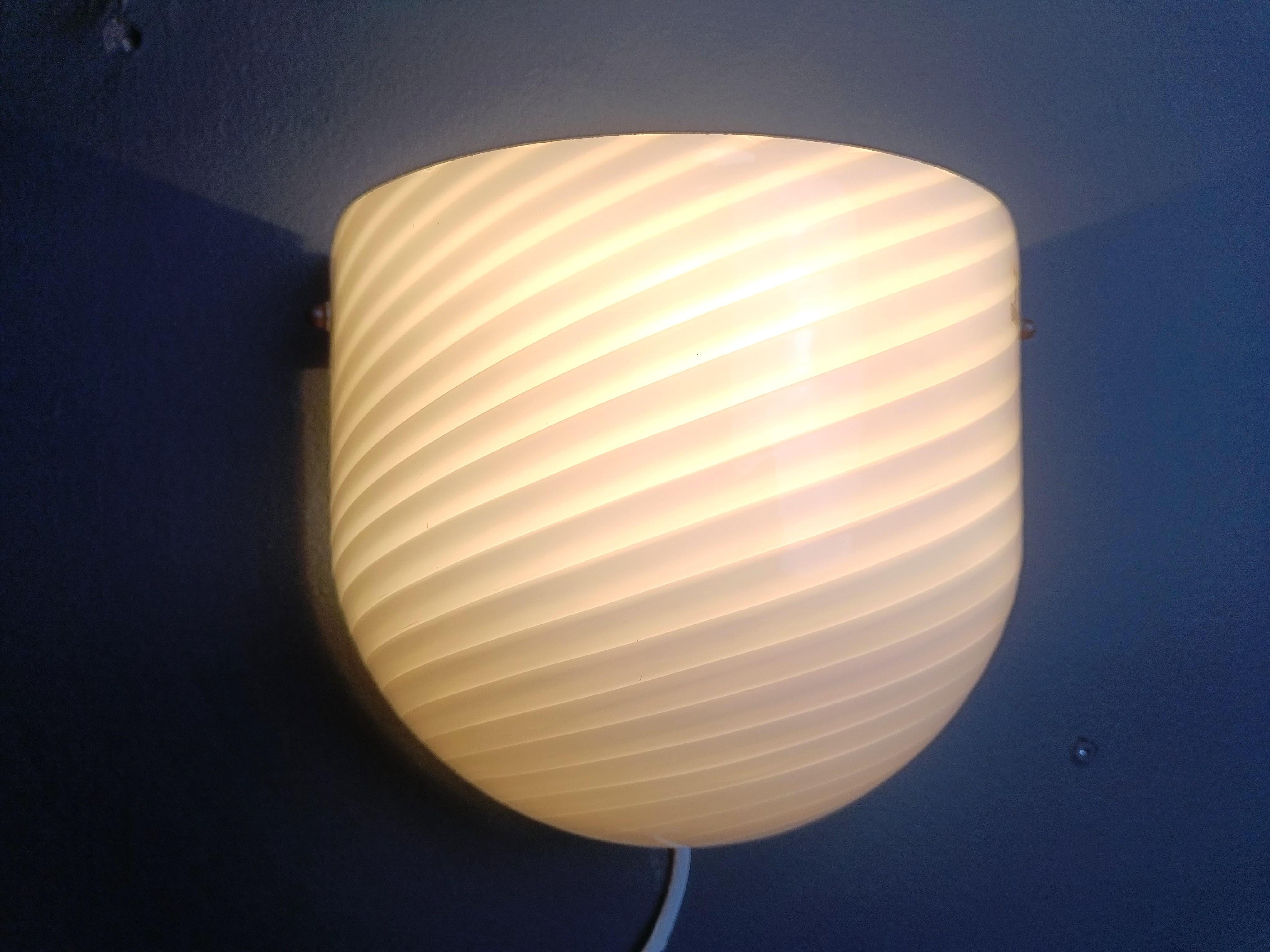 Murano Swirl Glass Sconce by VM-Vetri, Italy, 1970s For Sale 7
