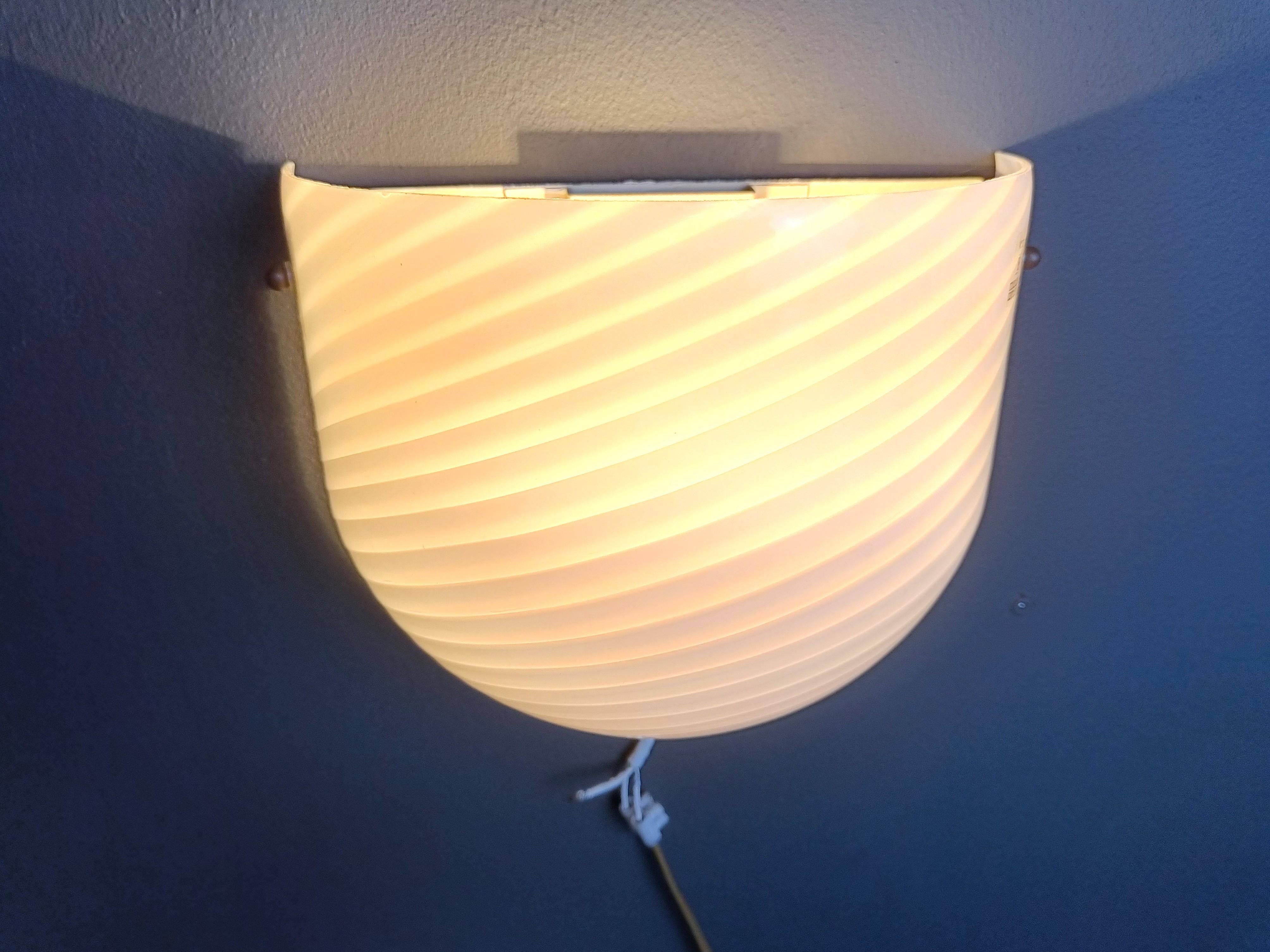 Murano Swirl Glass Sconce by VM-Vetri, Italy, 1970s For Sale 8