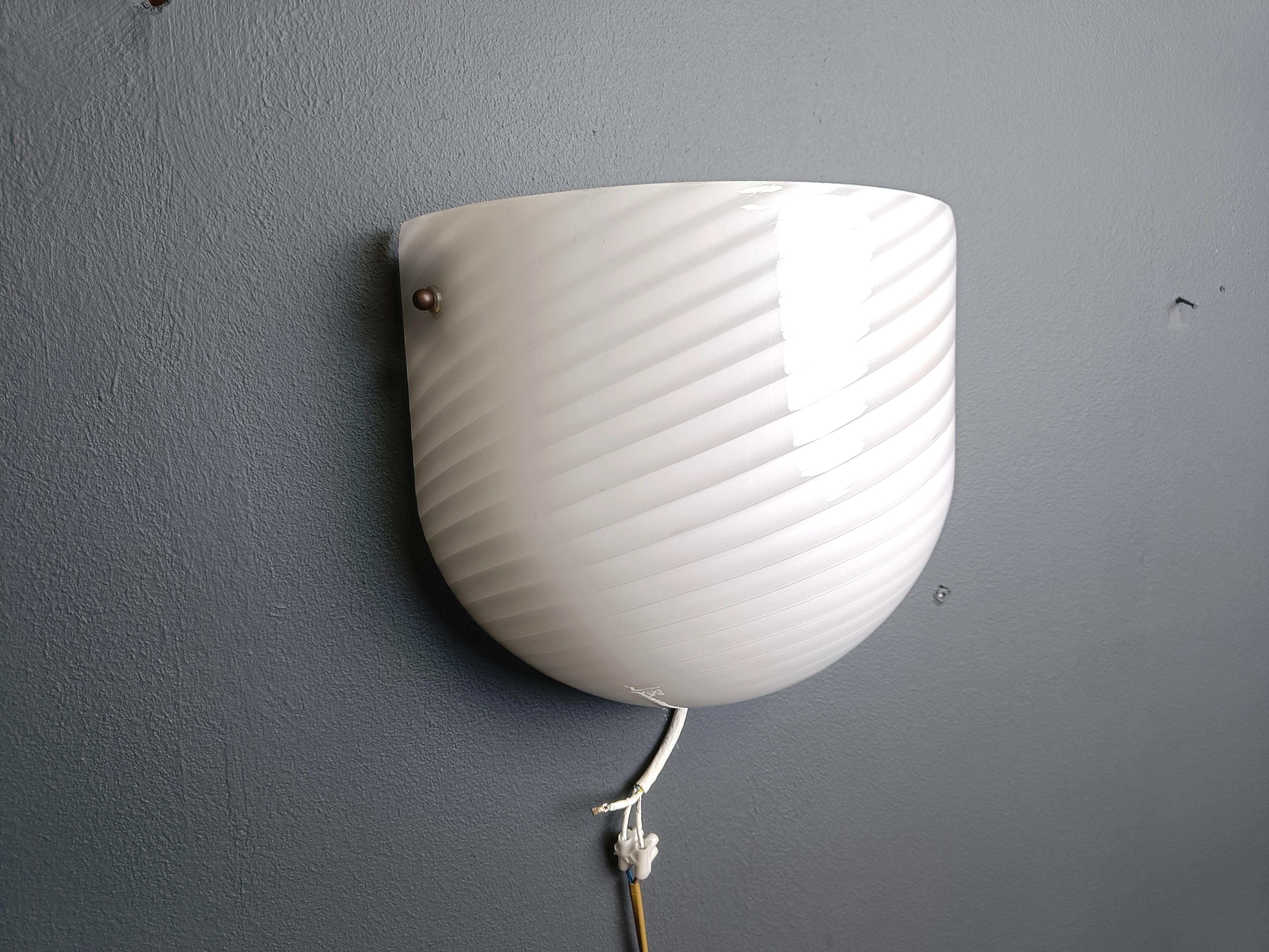 Murano Swirl Glass Sconce by VM-Vetri, Italy, 1970s For Sale 9