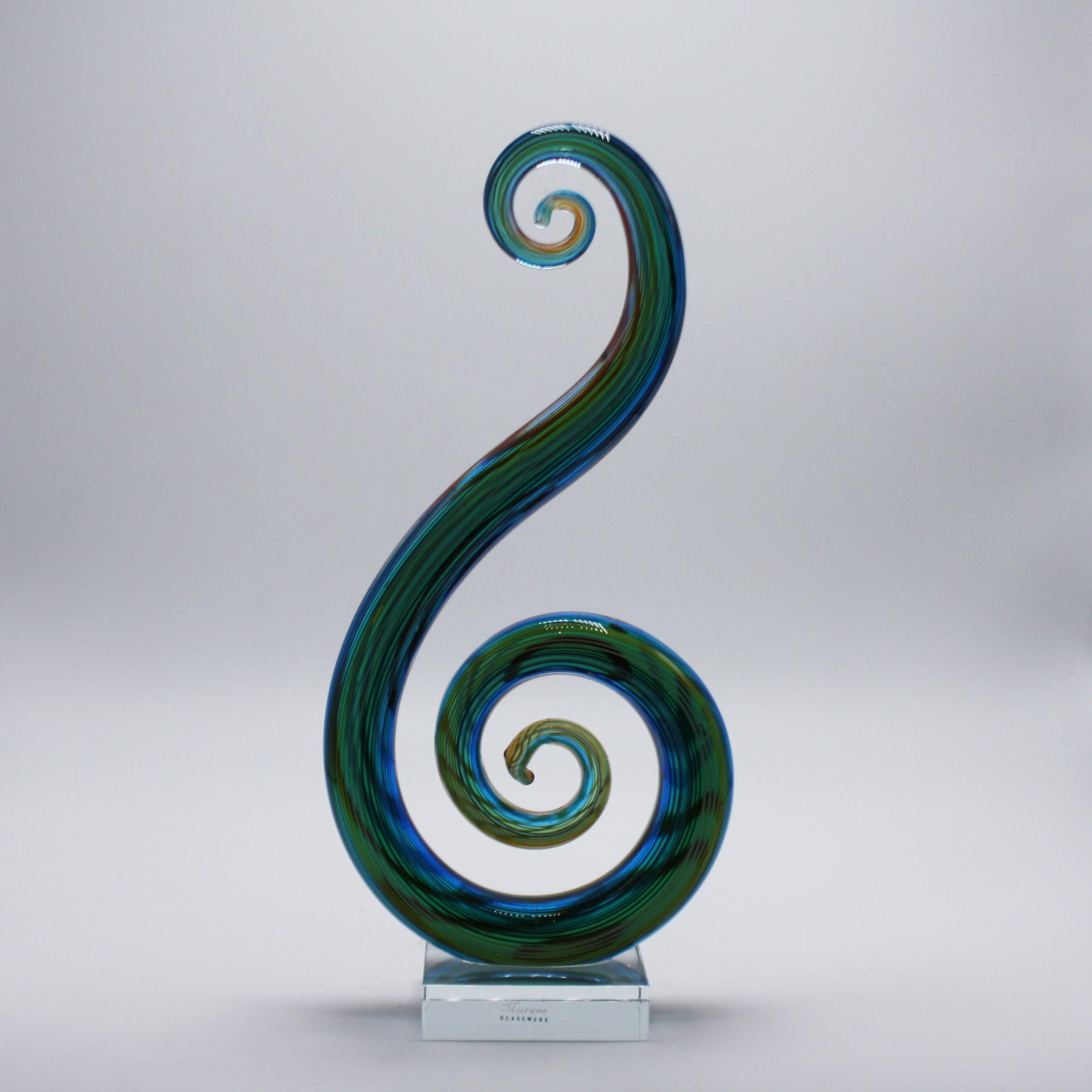 Murano swirl glasswork sculpture, circa 20th century.