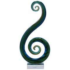 Murano Swirl Glasswork Sculpture, circa 20th Century