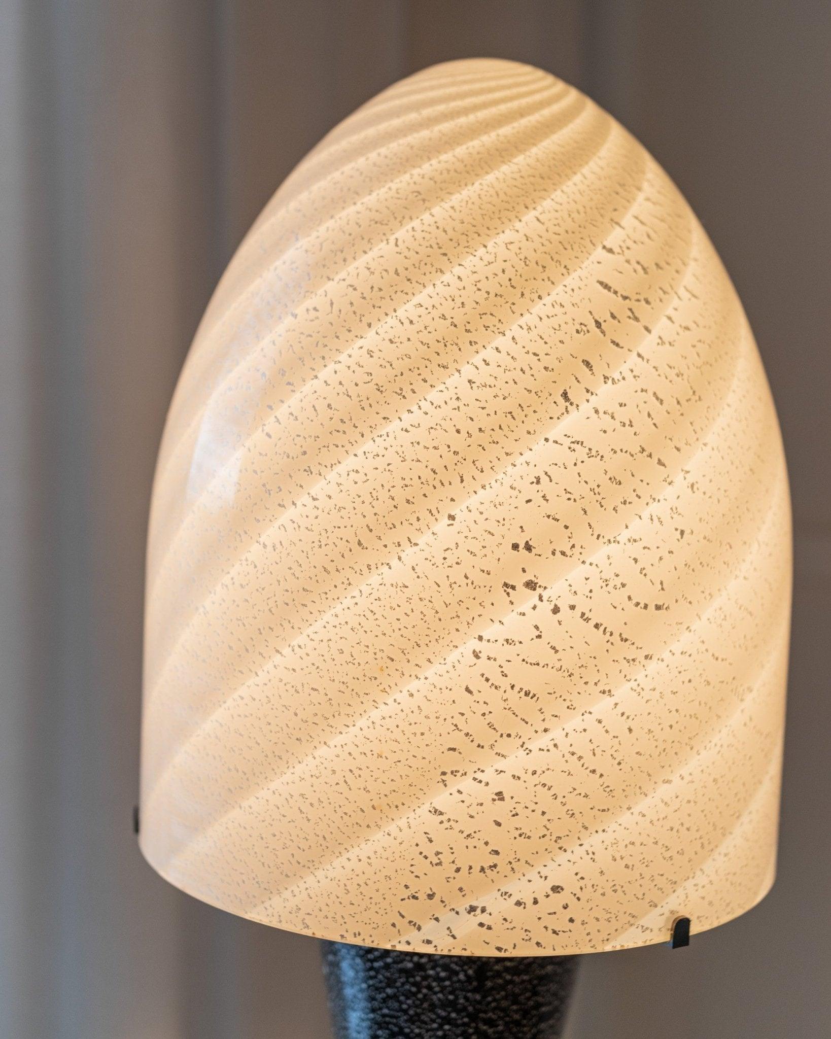 Italian Murano Swirl Mushroom Table Lamp Space Age Design, 1970s For Sale