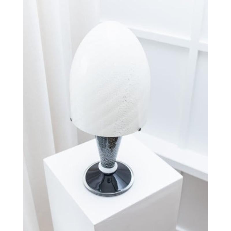 Murano Swirl Mushroom Table Lamp Space Age Design, 1970s For Sale 2