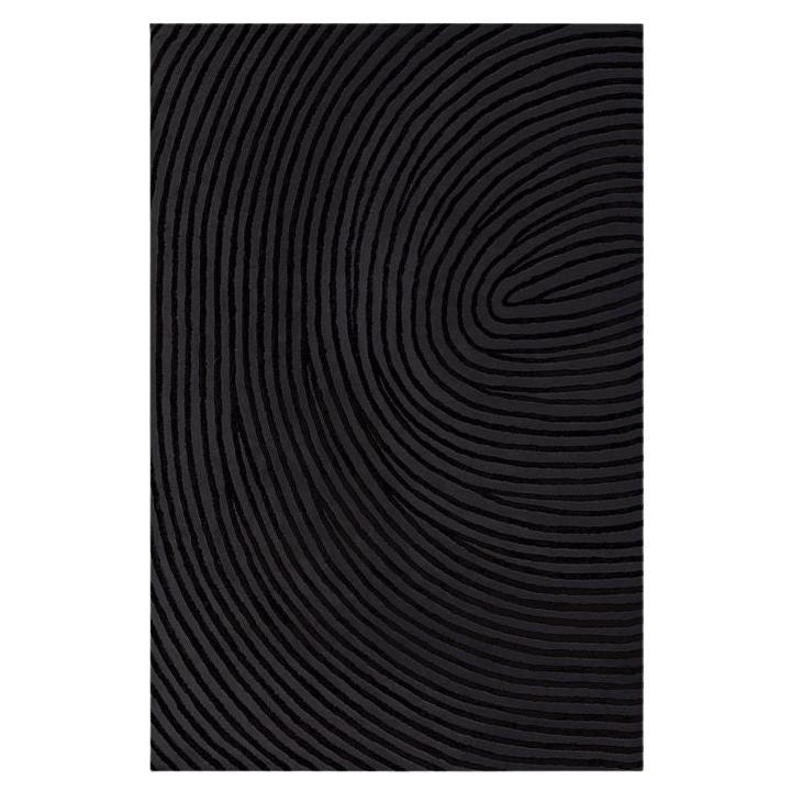 Murano Swirl Rectangular Gray Rug For Sale