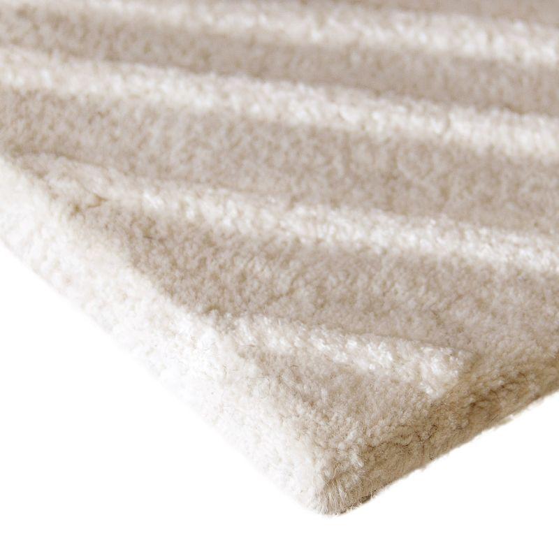 Modern Murano Swirl Rectangular White Rug For Sale