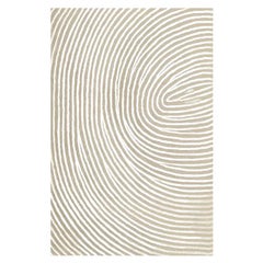 Murano Swirl Rectangular White Rug