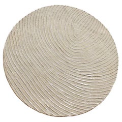 Murano Swirl Round White Rug