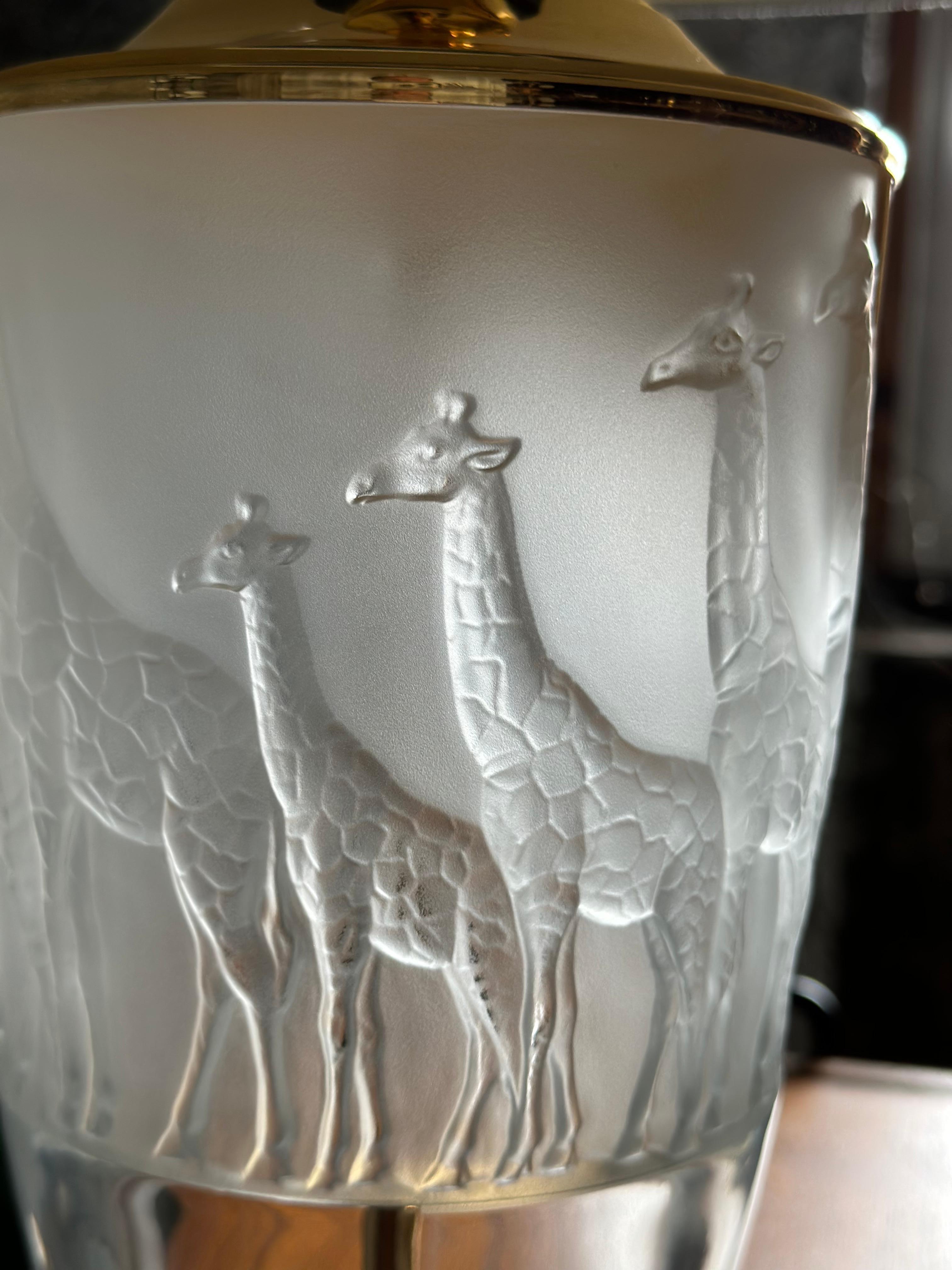Lampe de table Murano, animal d'Afrique, laiton et verre. Italie années 1960 en vente 6
