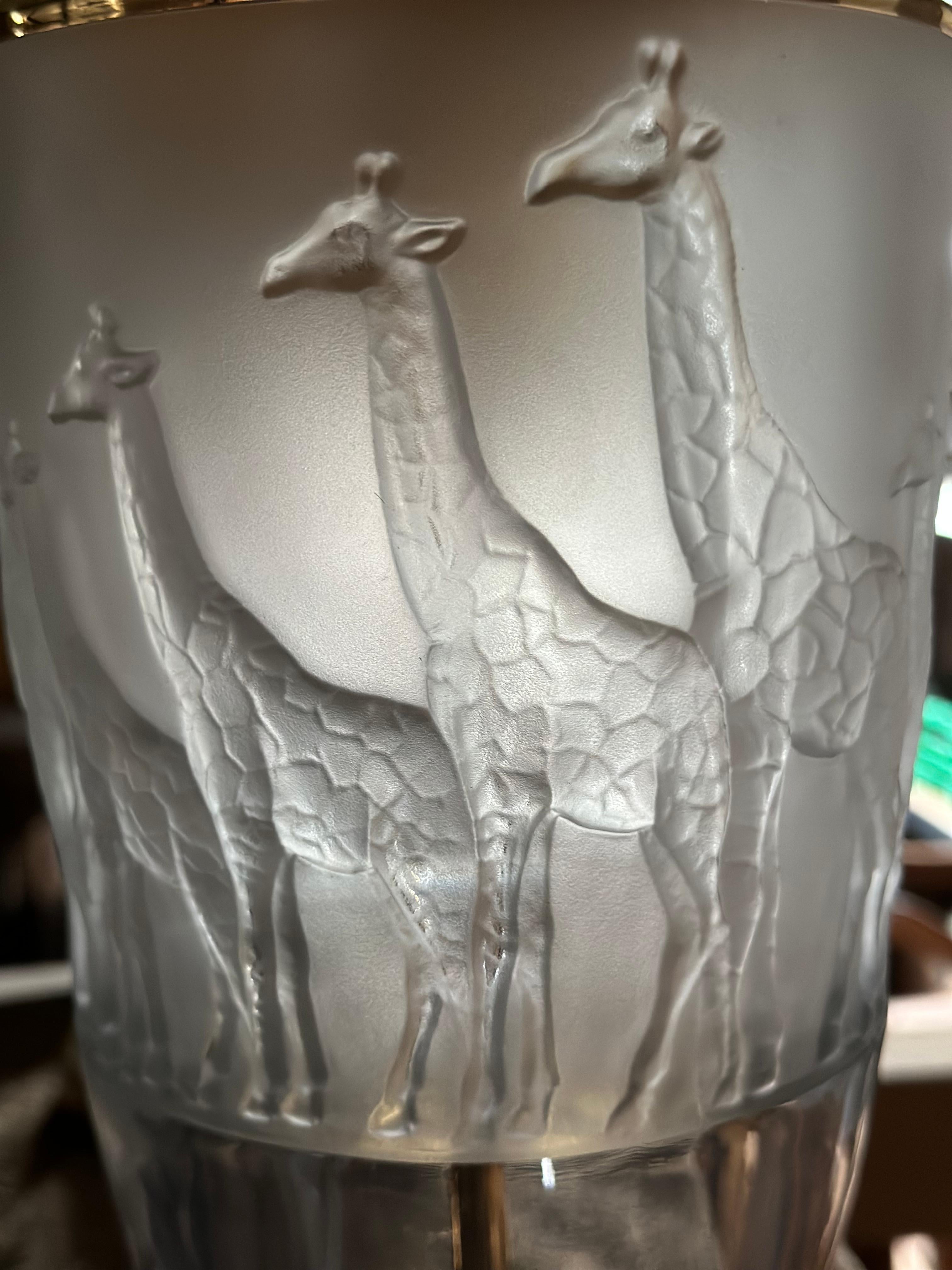 Lampe de table Murano, animal d'Afrique, laiton et verre. Italie années 1960 en vente 9