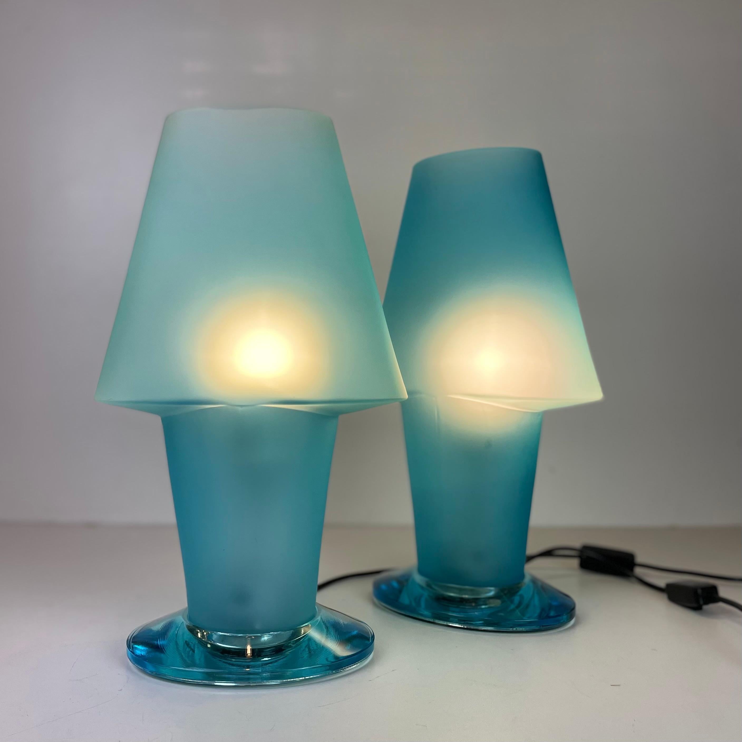 Lampe de table Murano attribuée à Mazzega, dans le style de D. A Style, années 1990 en vente 2