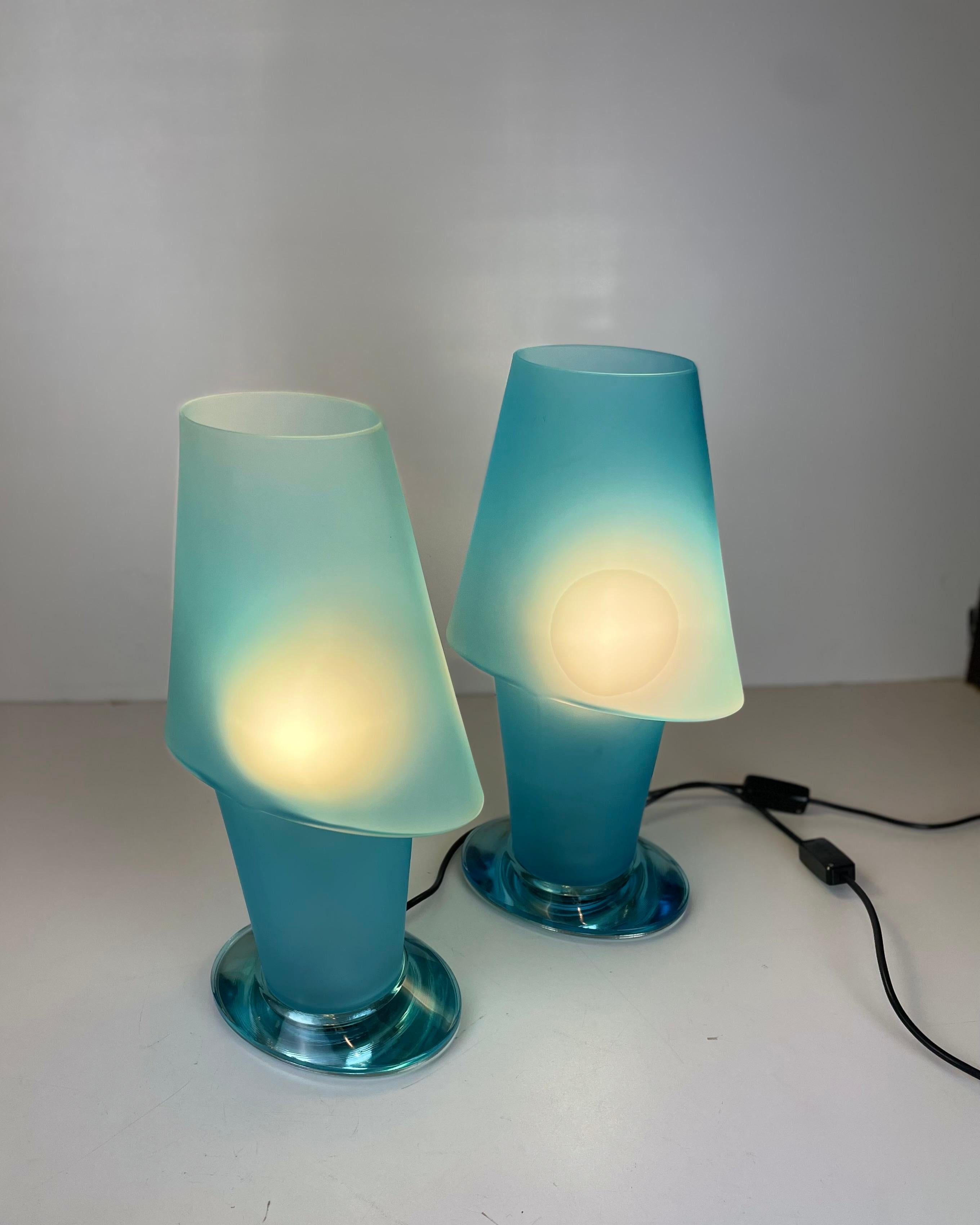 Lampe de table Murano attribuée à Mazzega, dans le style de D. A Style, années 1990 en vente 1