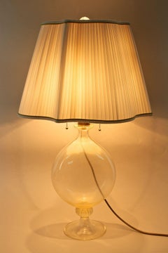 Murano Table Lamp by Barovier & Tosso With 24K Gold Flakes, Italy 1960