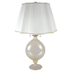 Murano Table Lamp by Barovier & Tosso With 24K Gold Flakes, Italy 1960