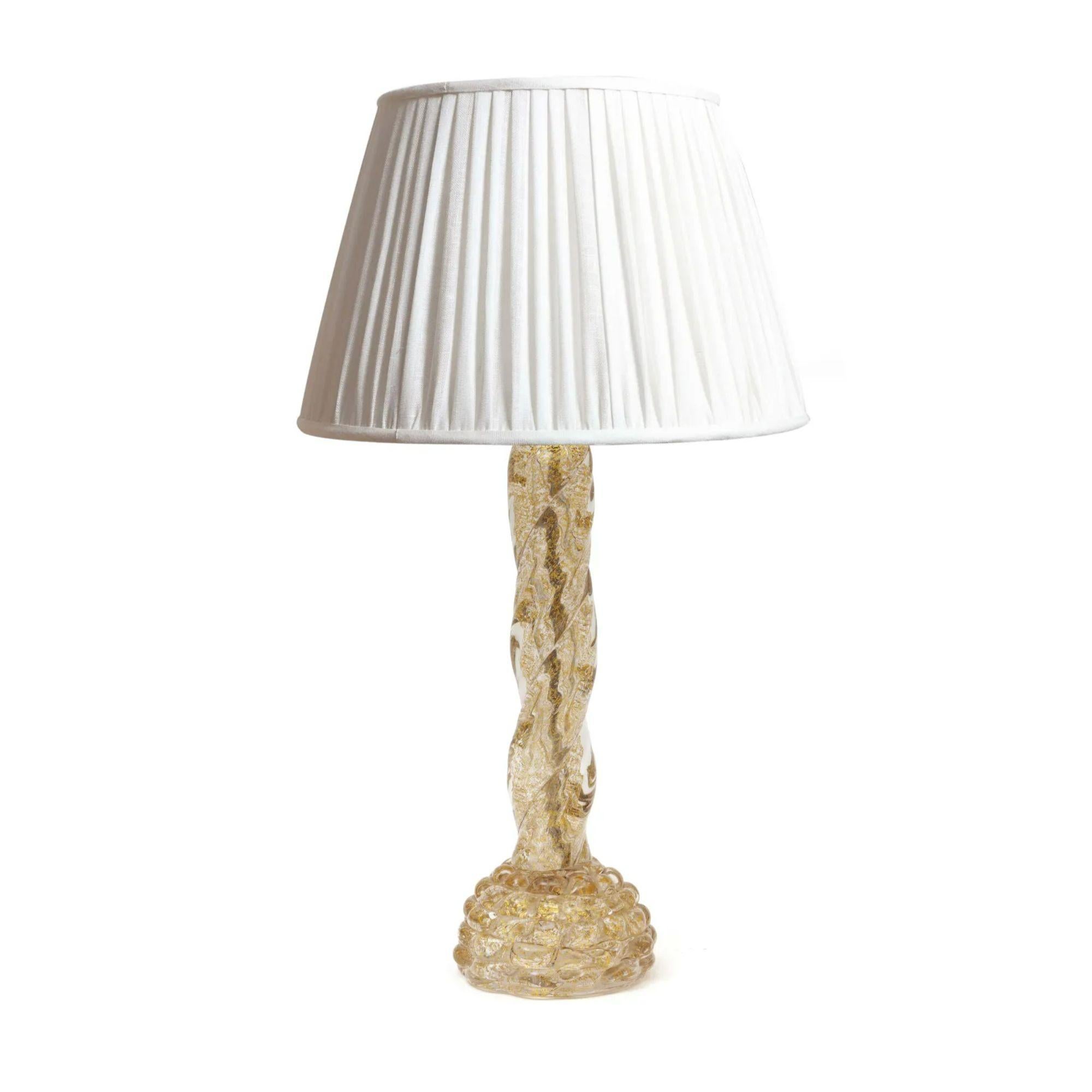 Murano Table Lamp by Ercole Barovier for Barovier E Toso, circa 1940 In Excellent Condition For Sale In London, GB