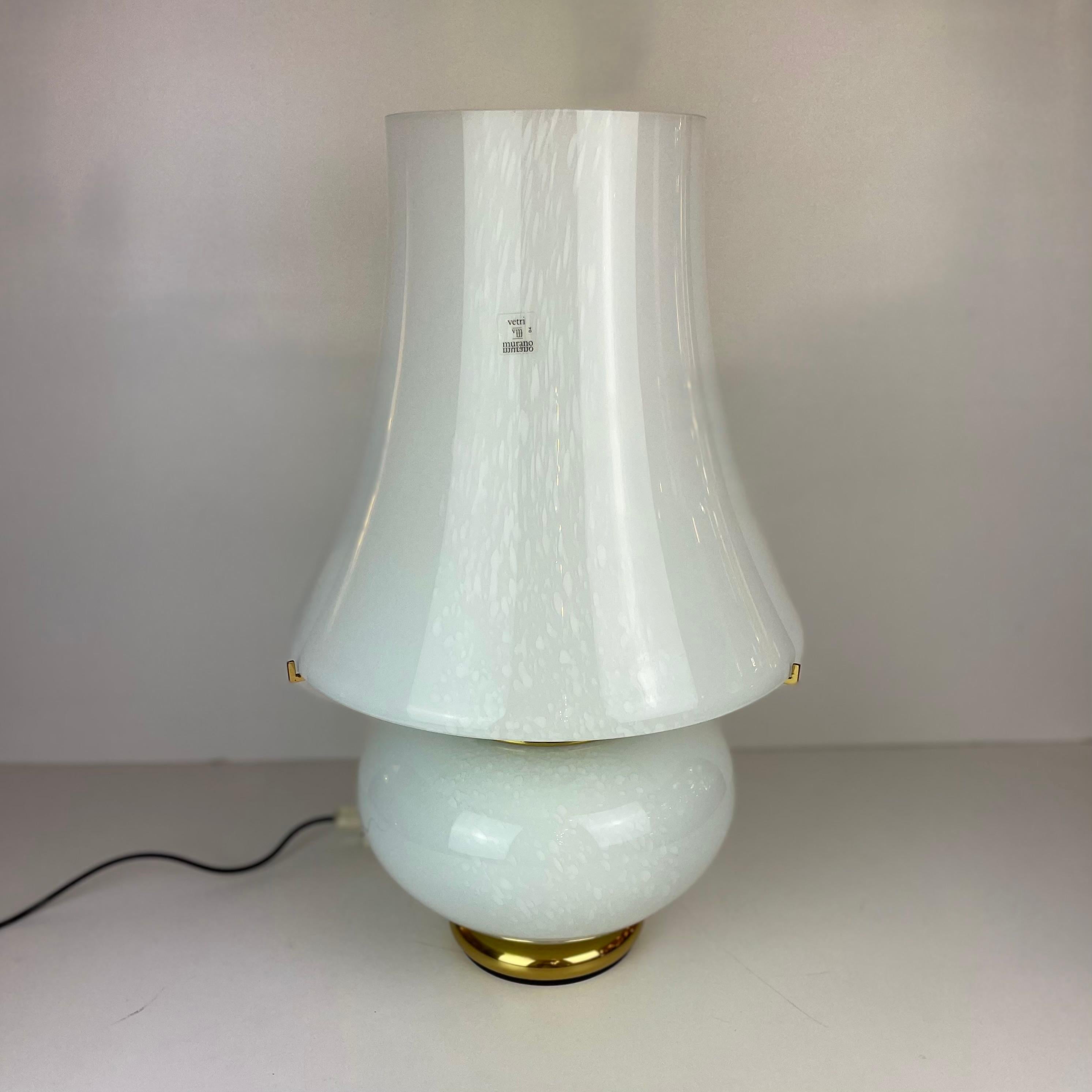 Neoclassical Revival Murano Table Lamp by F. Fabbian, 1970s For Sale