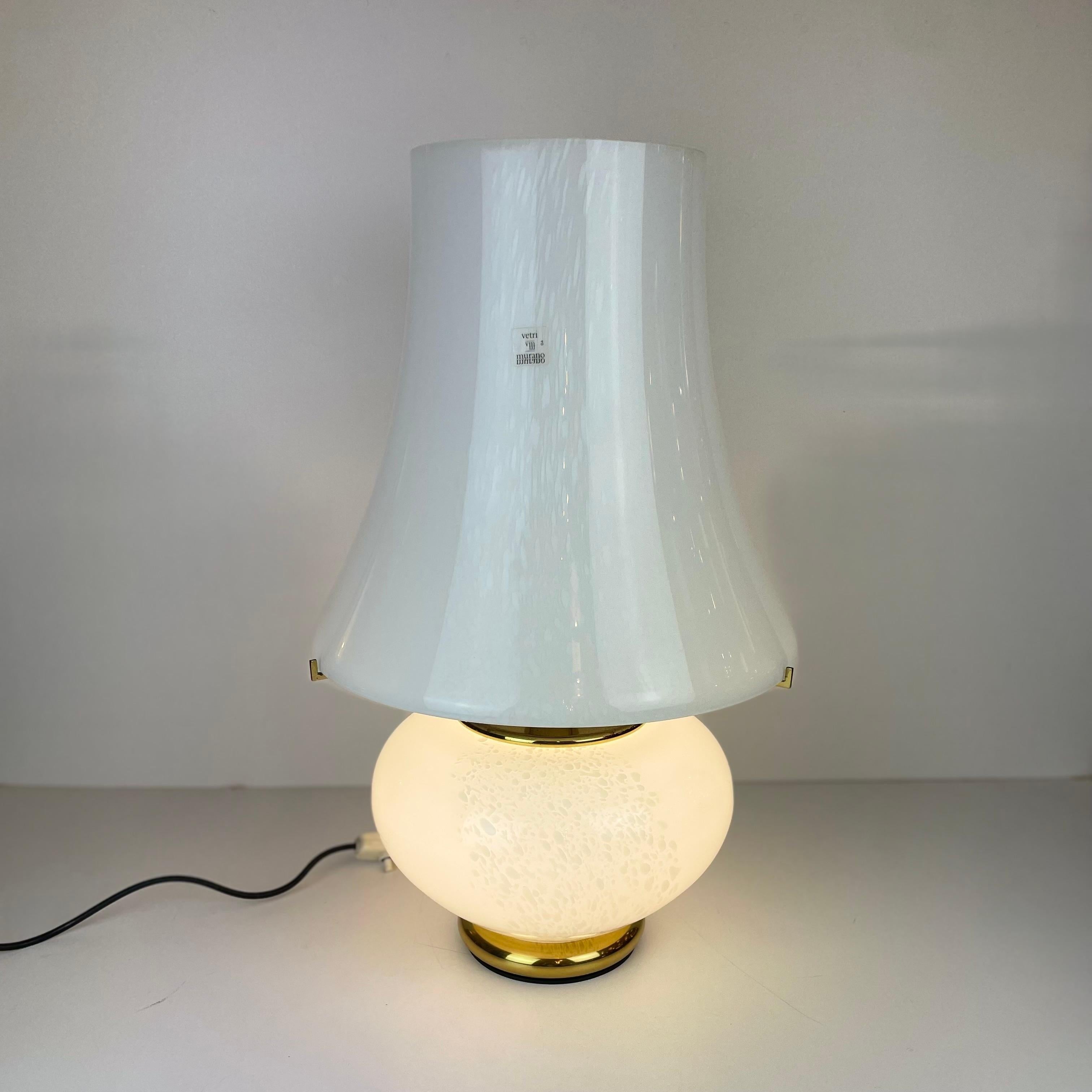 Late 20th Century Murano Table Lamp by F. Fabbian, 1970s For Sale