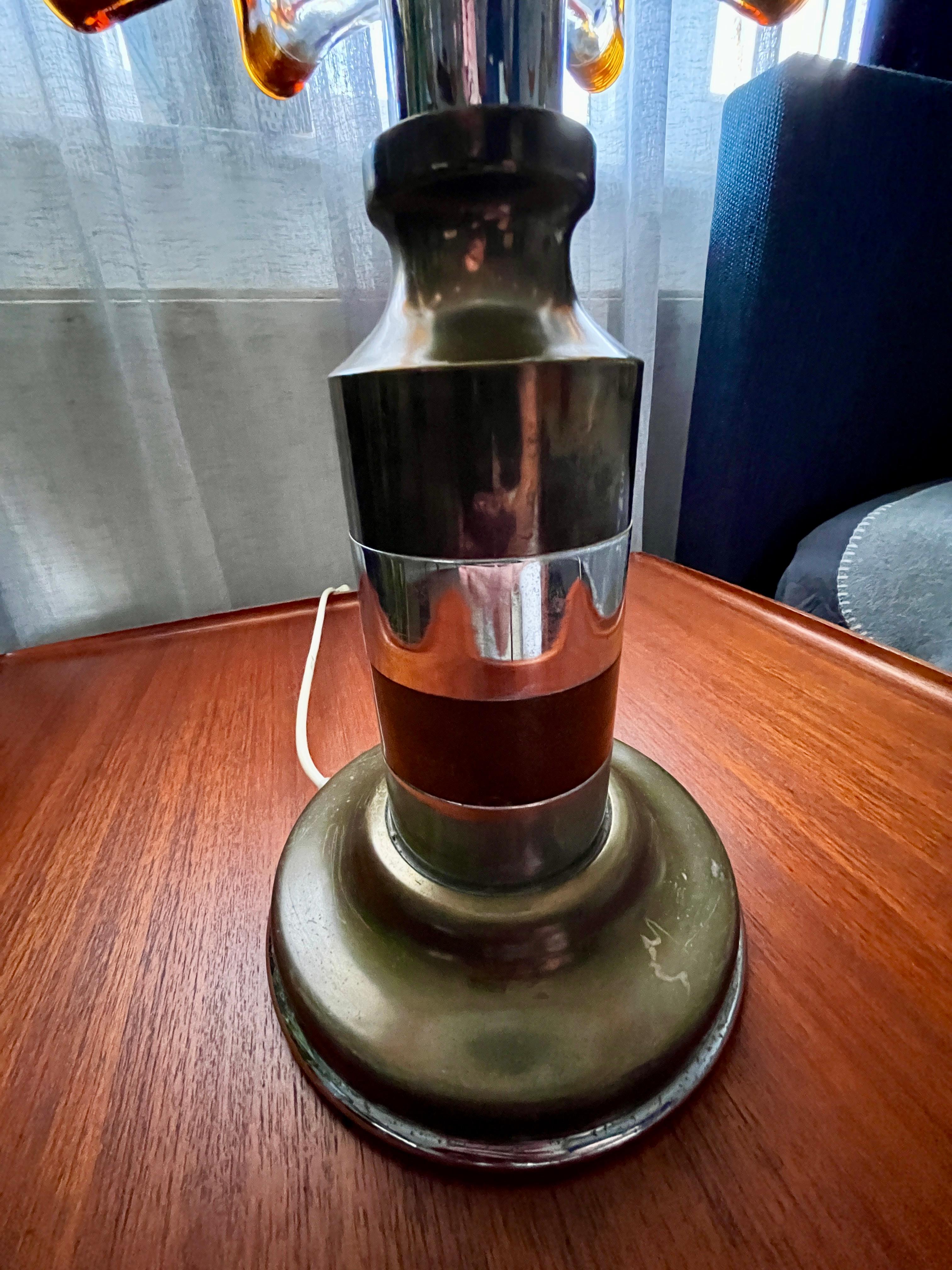 Murano Glass Murano table lamp for Mazzega For Sale