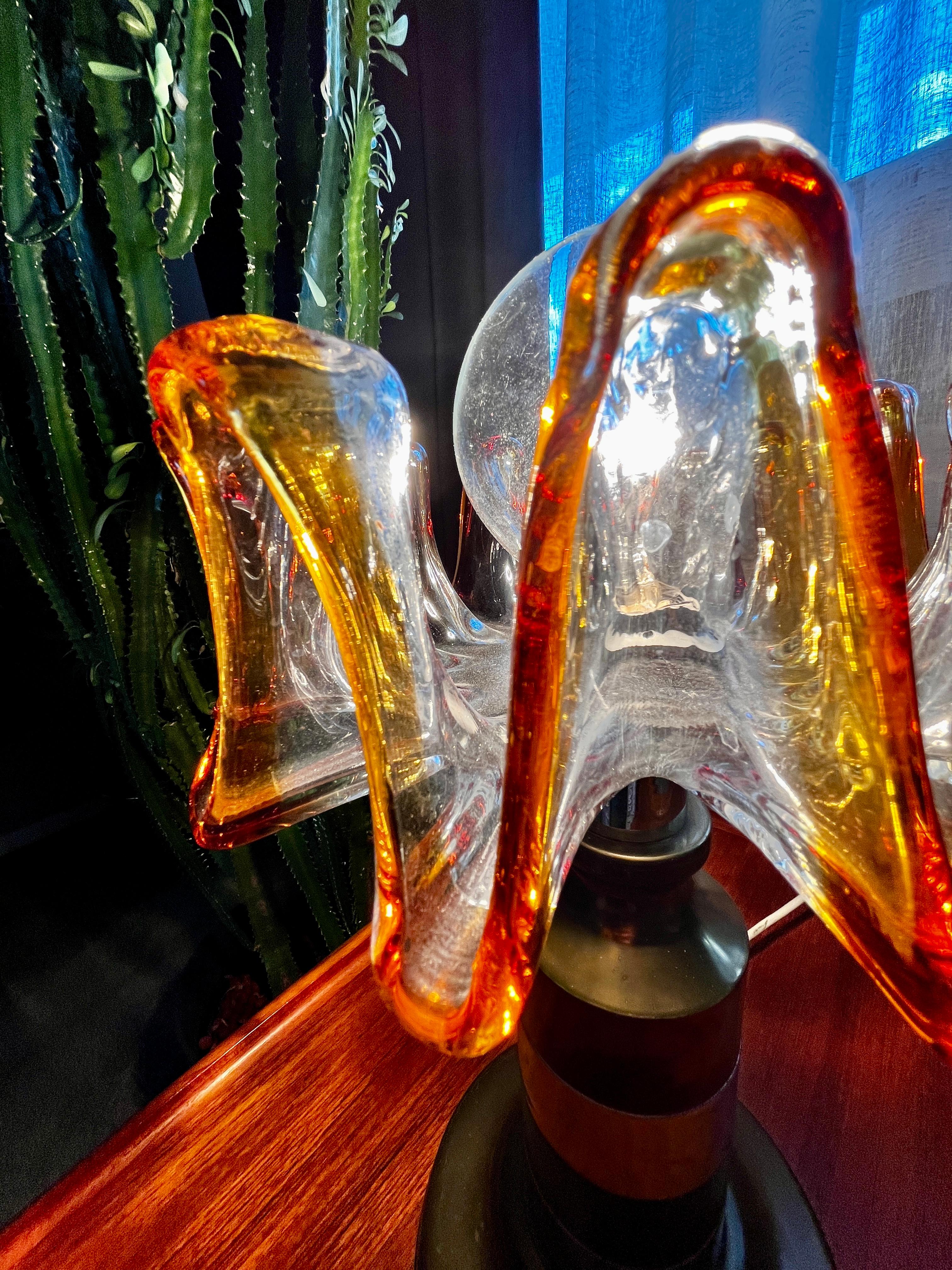 Murano table lamp for Mazzega For Sale 2