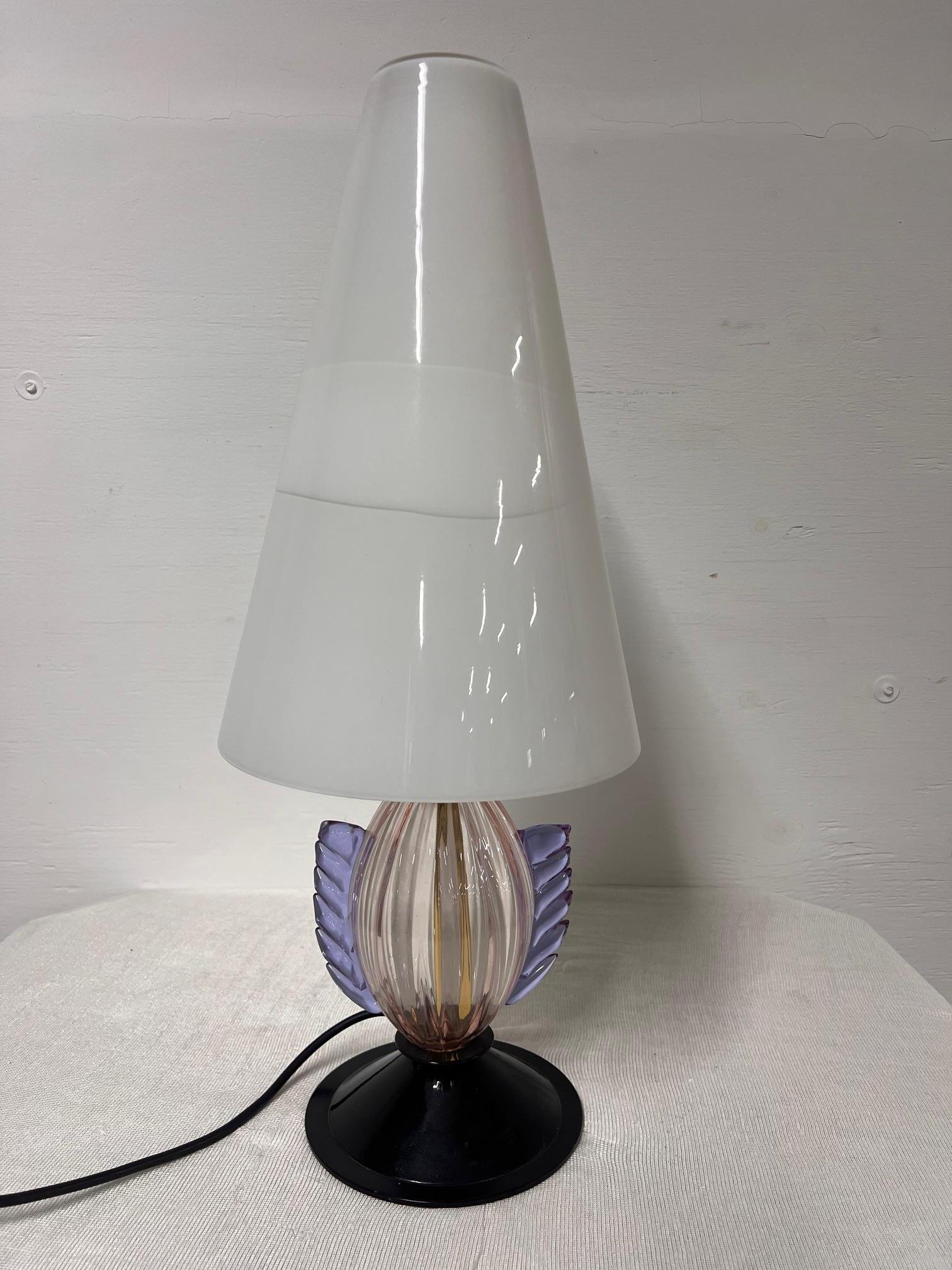 Murano Table Lamp In Good Condition For Sale In Red Lion, PA