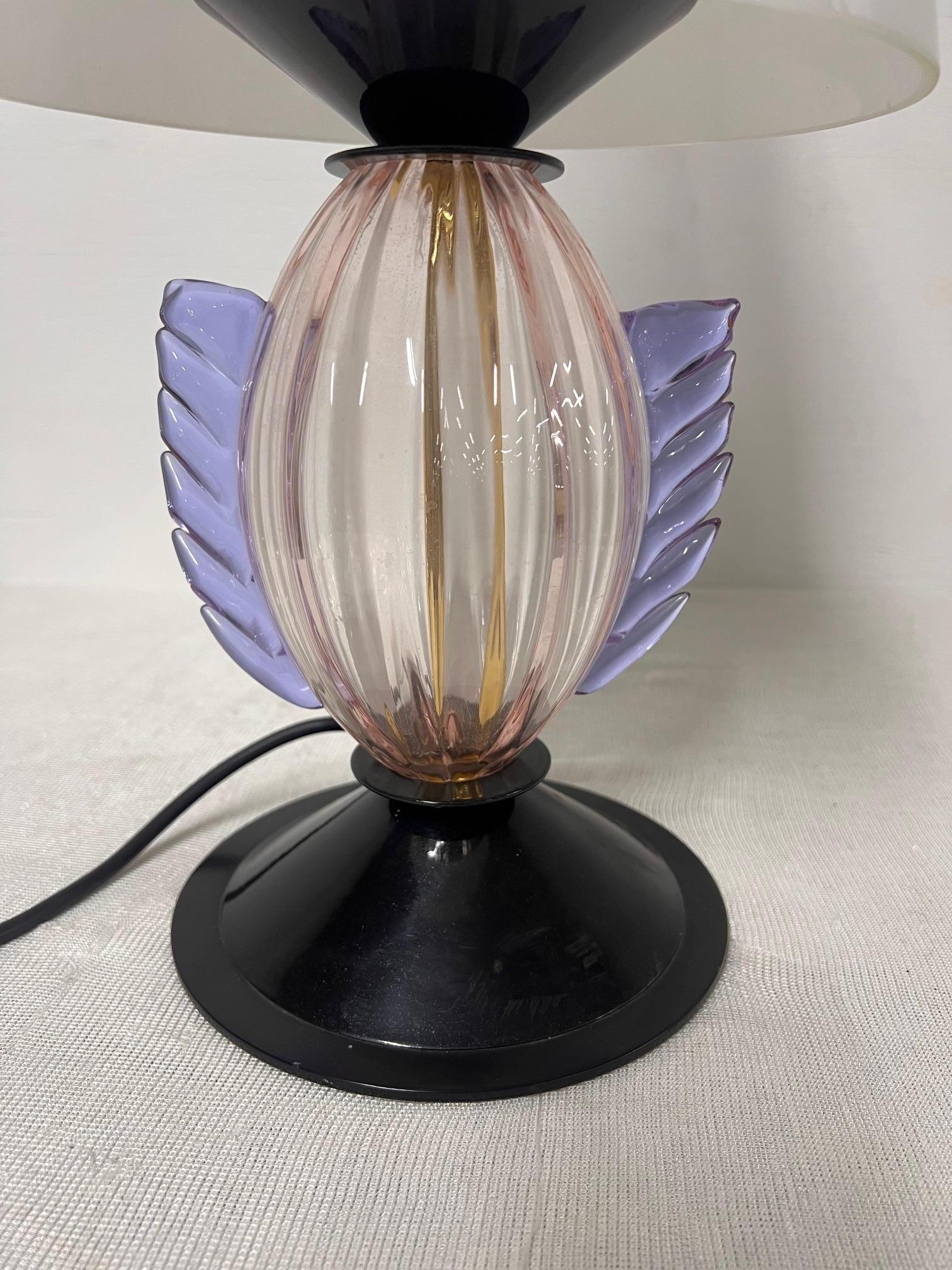 Late 20th Century Murano Table Lamp For Sale