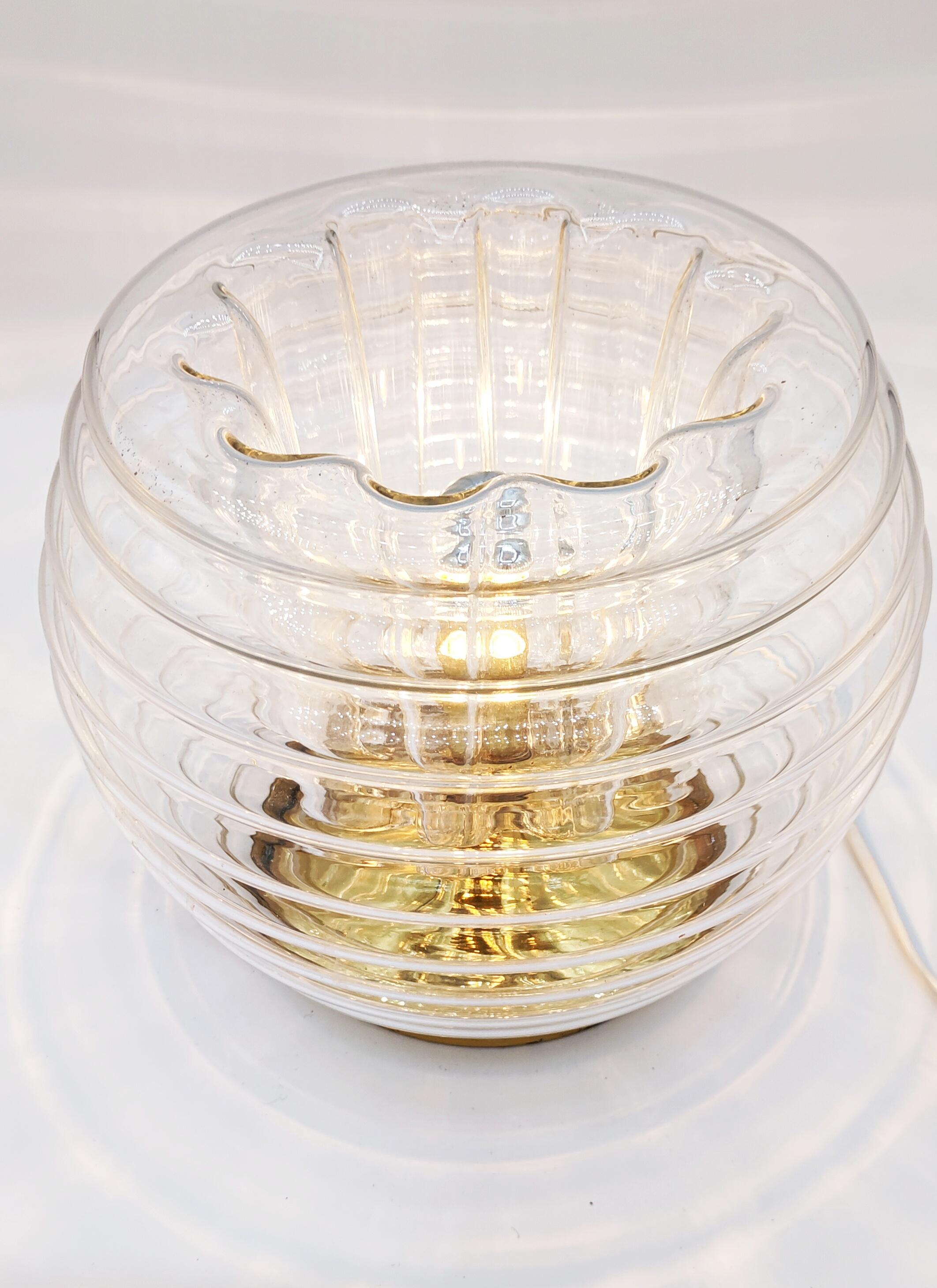Brass Murano Table Lamp 