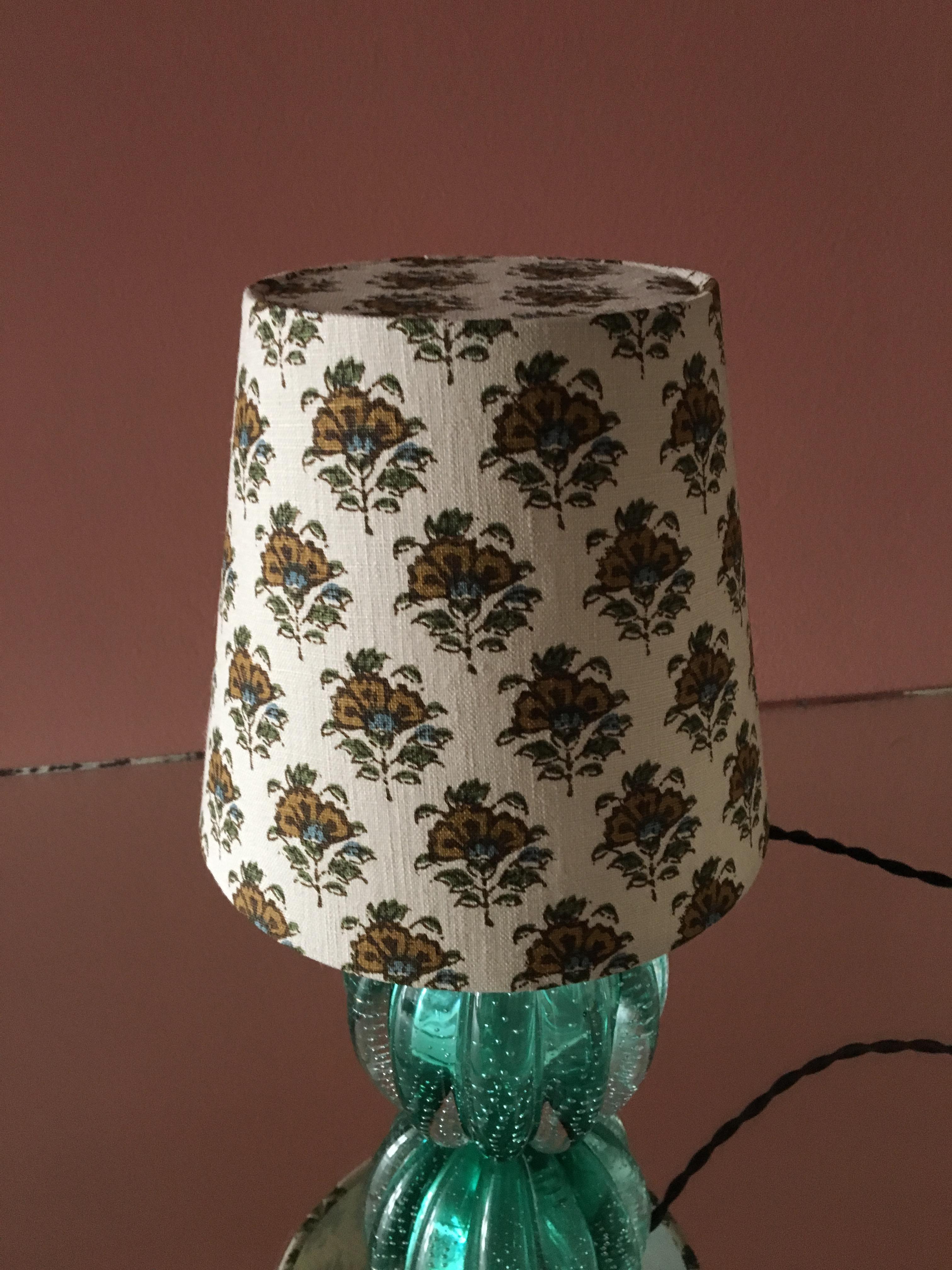 Murano Table Lamp in Emerald Green Glass, Italy, 1950s In Good Condition In Copenhagen K, DK