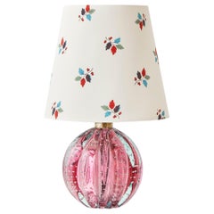 Murano Table Lamp in Purple and Blue Glass, Italy, 1950s