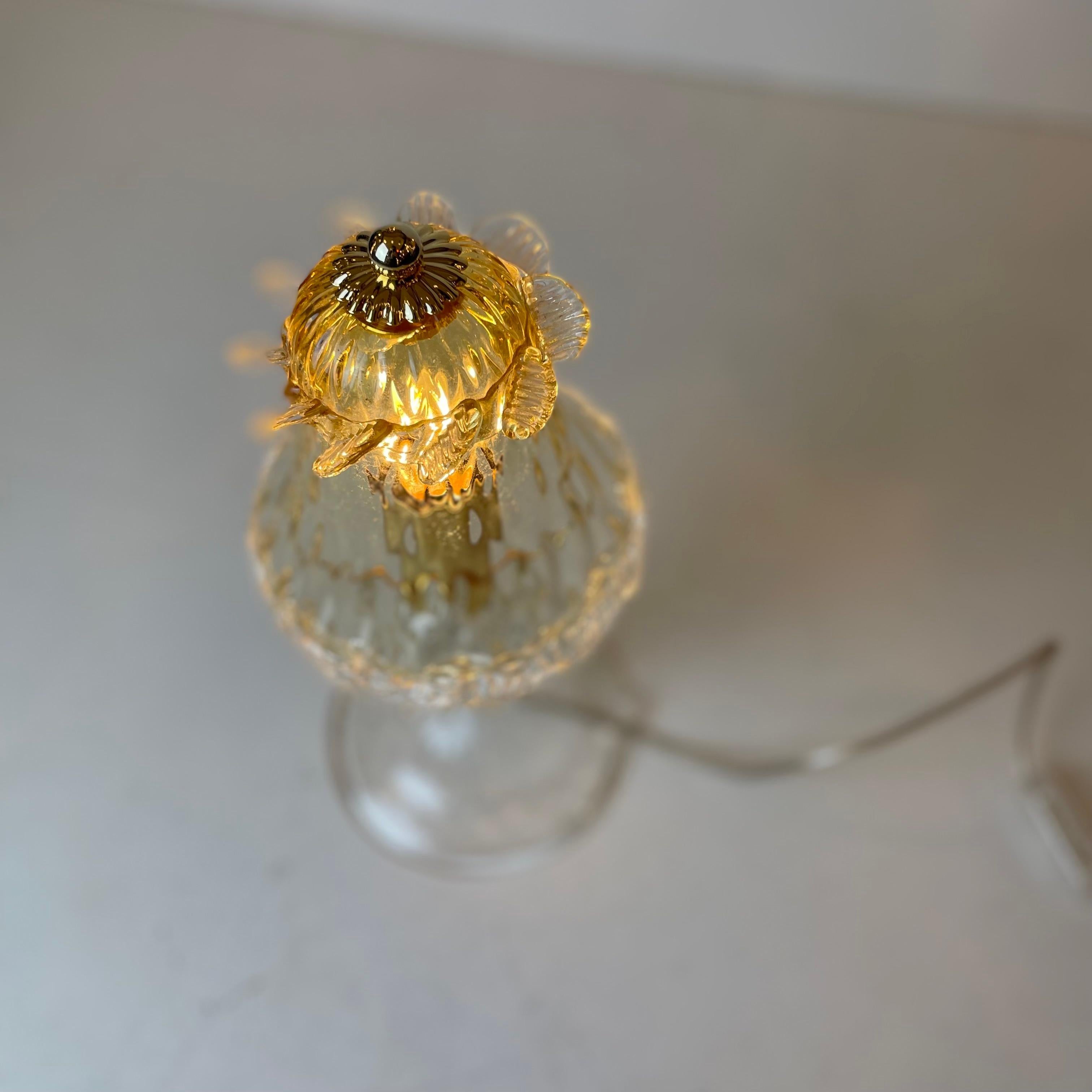 Murano Table Lamp in the style of Barovier & Toso, 1980s For Sale 3