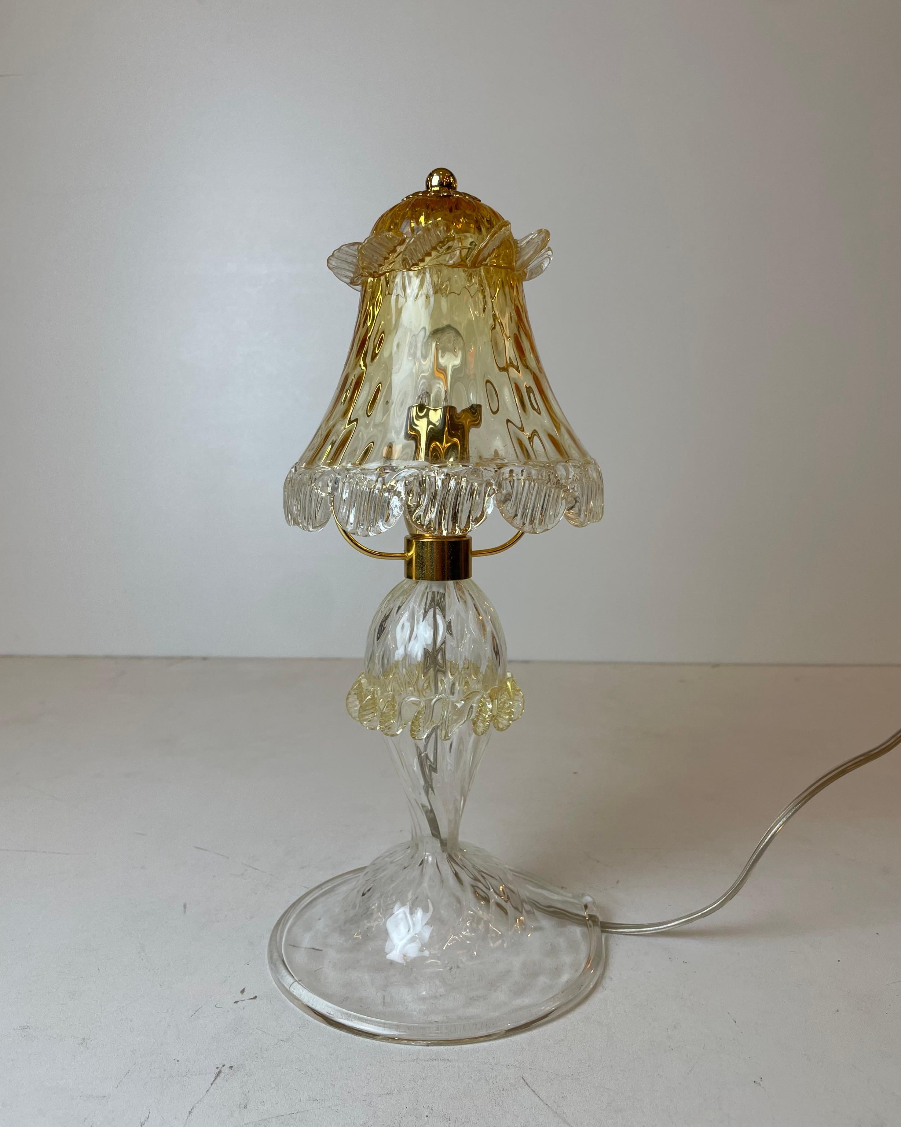Murano Table Lamp in the style of Barovier & Toso, 1980s For Sale 6