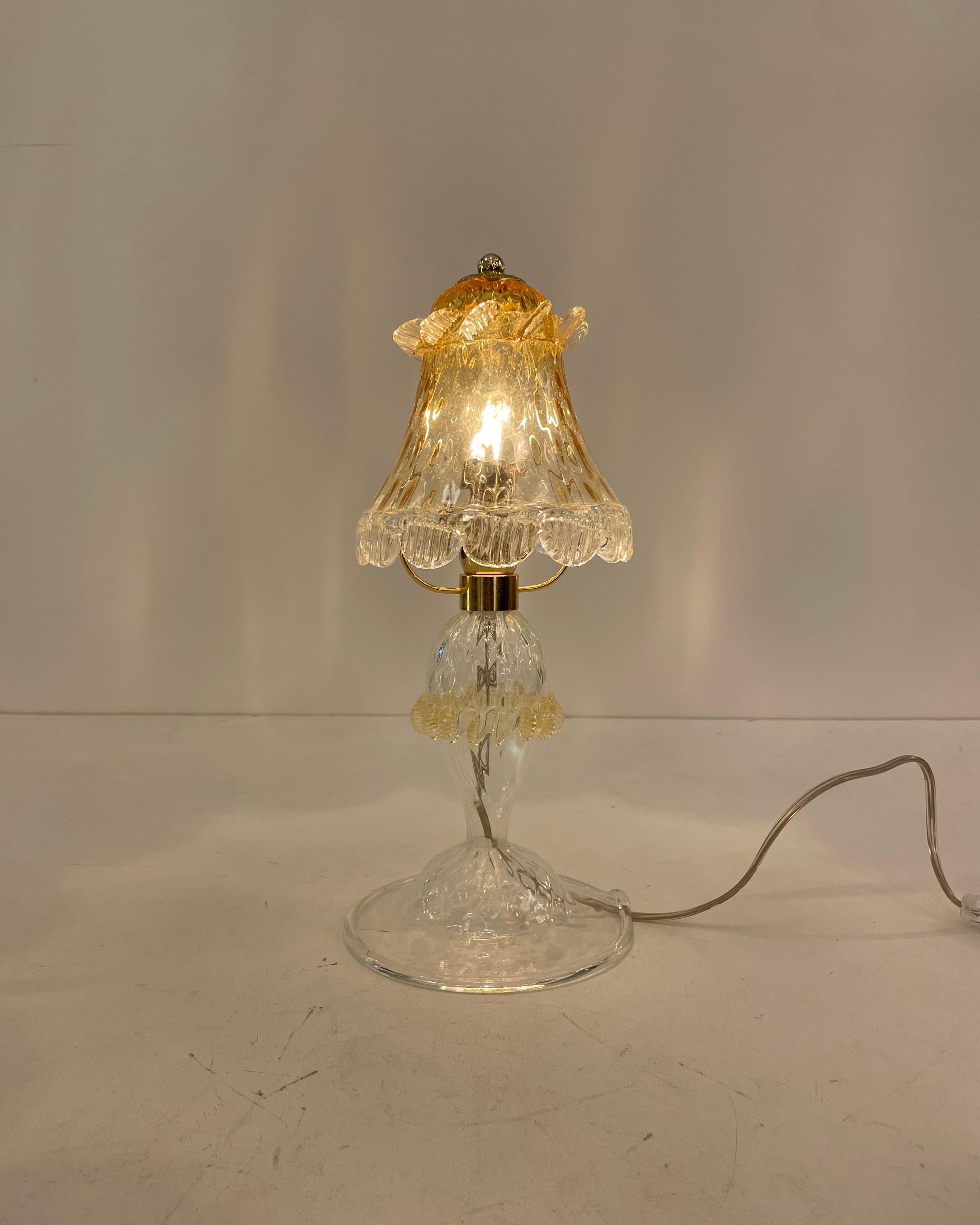 Murano Table Lamp in the style of Barovier & Toso, 1980s For Sale 8