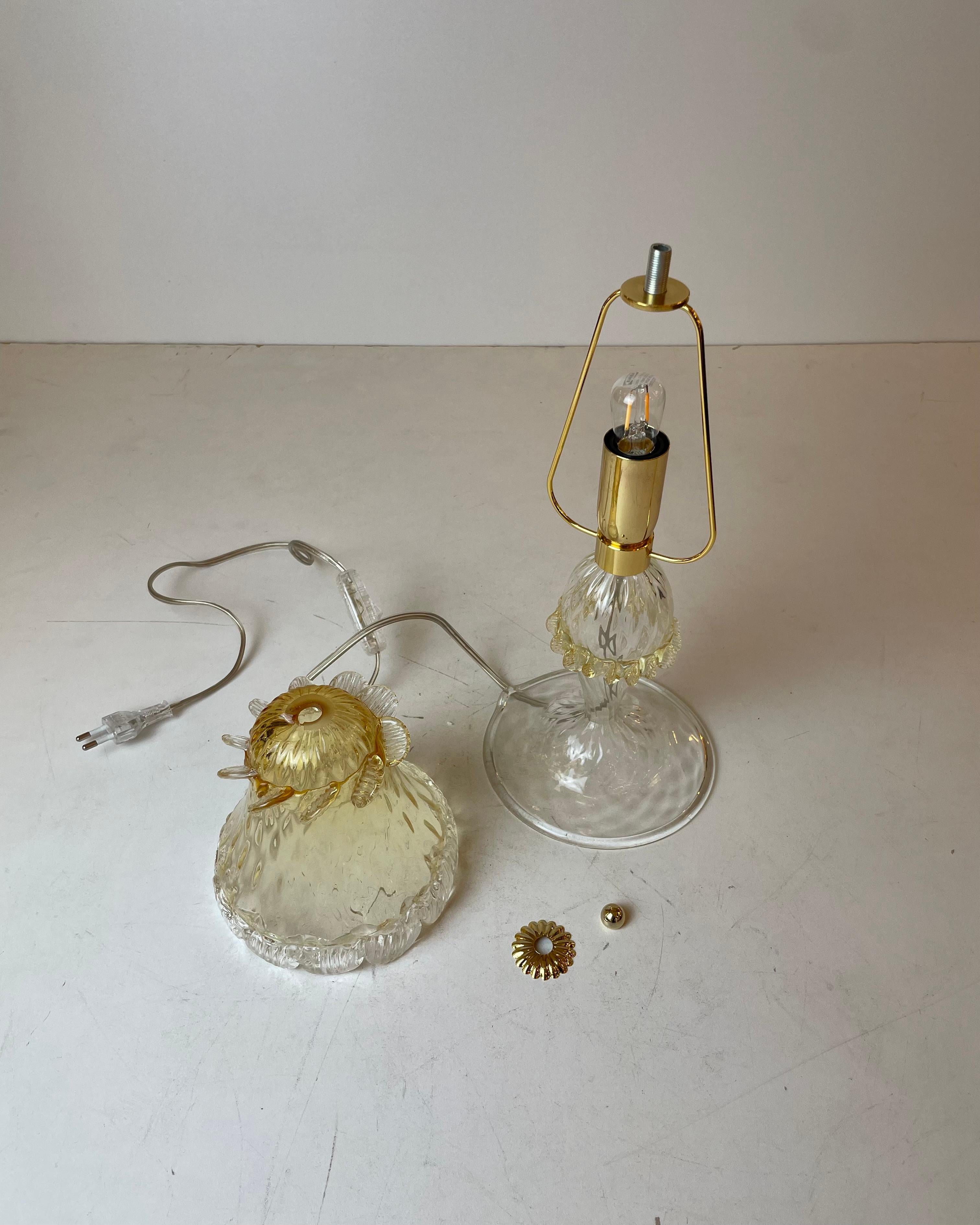 Murano Table Lamp in the style of Barovier & Toso, 1980s For Sale 11