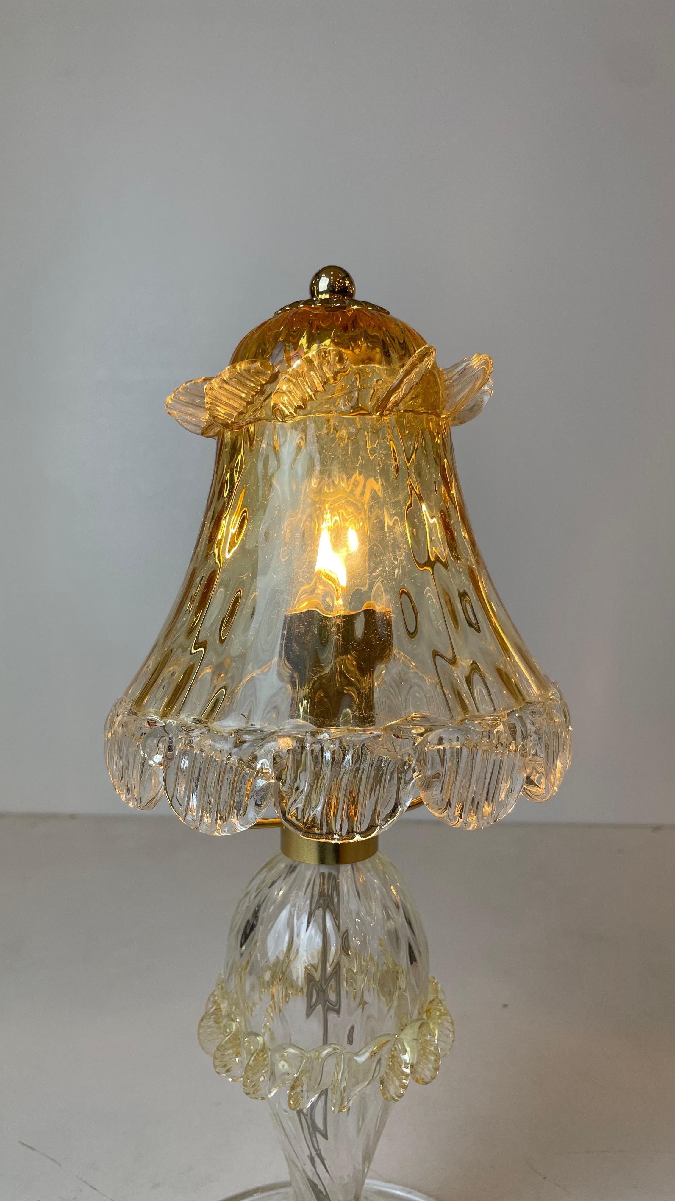 Murano Table Lamp in the style of Barovier & Toso, 1980s In Good Condition For Sale In Brussel, BE