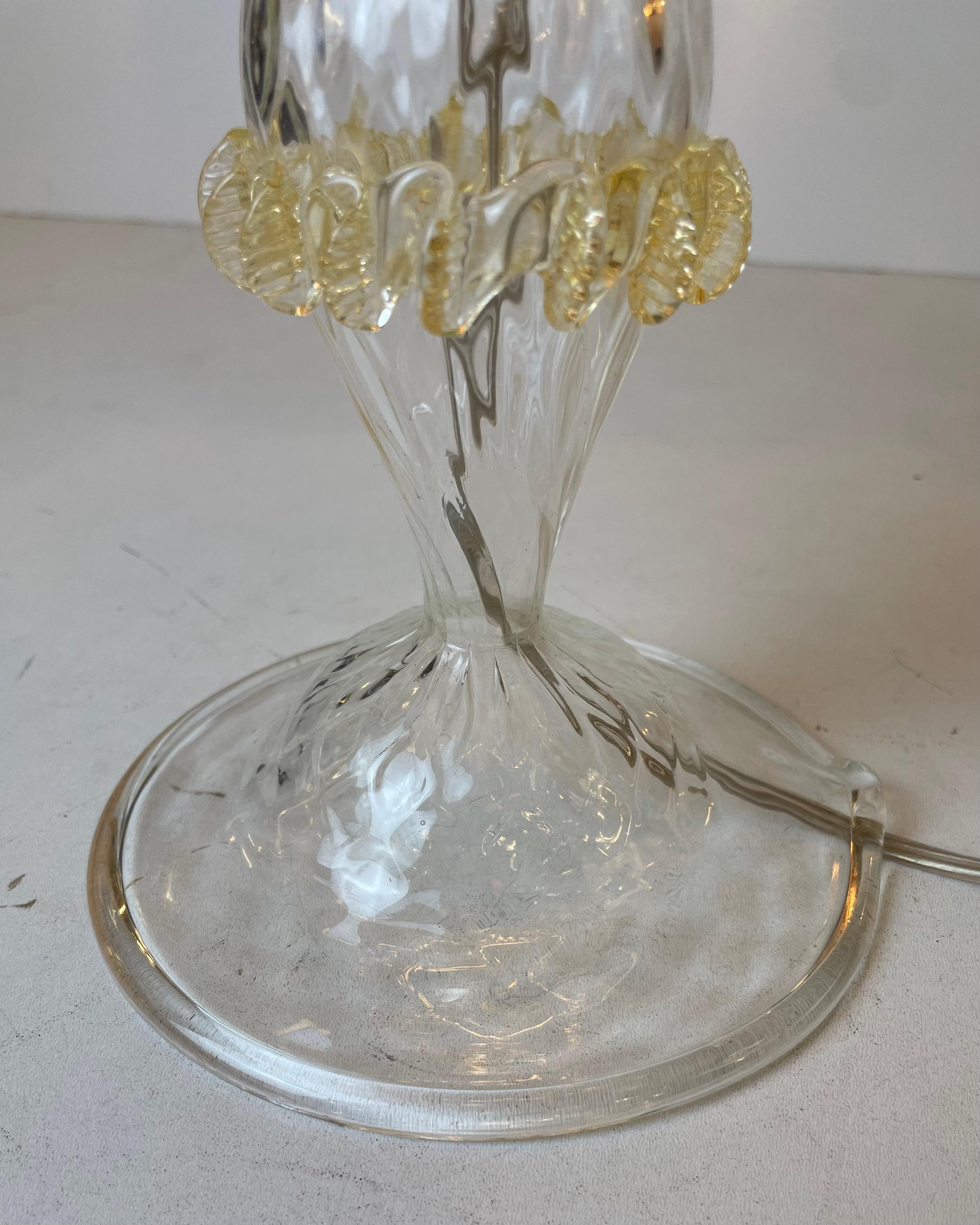 Murano Table Lamp in the style of Barovier & Toso, 1980s For Sale 1