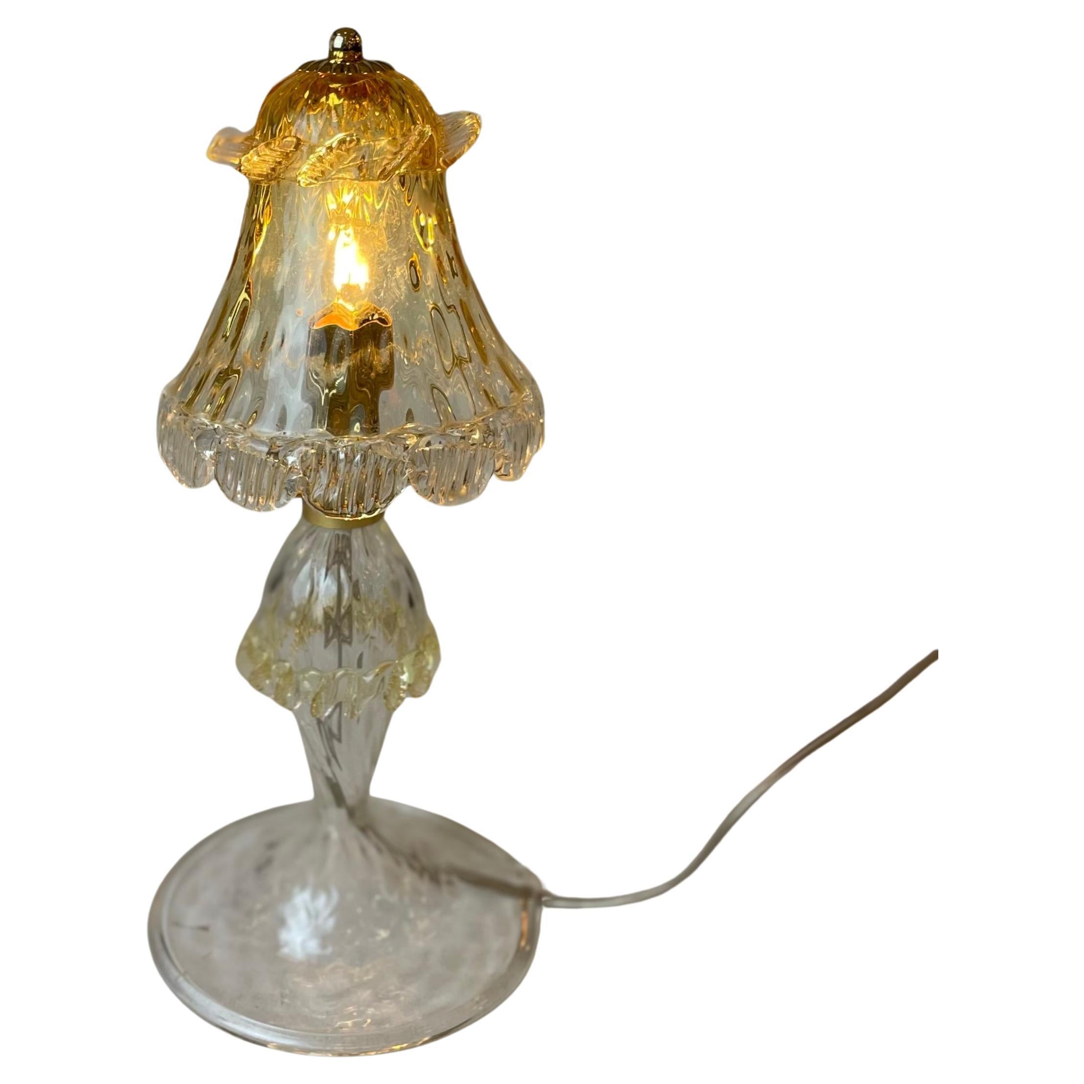 Murano Table Lamp in the style of Barovier 
Toso, 1980s For Sale