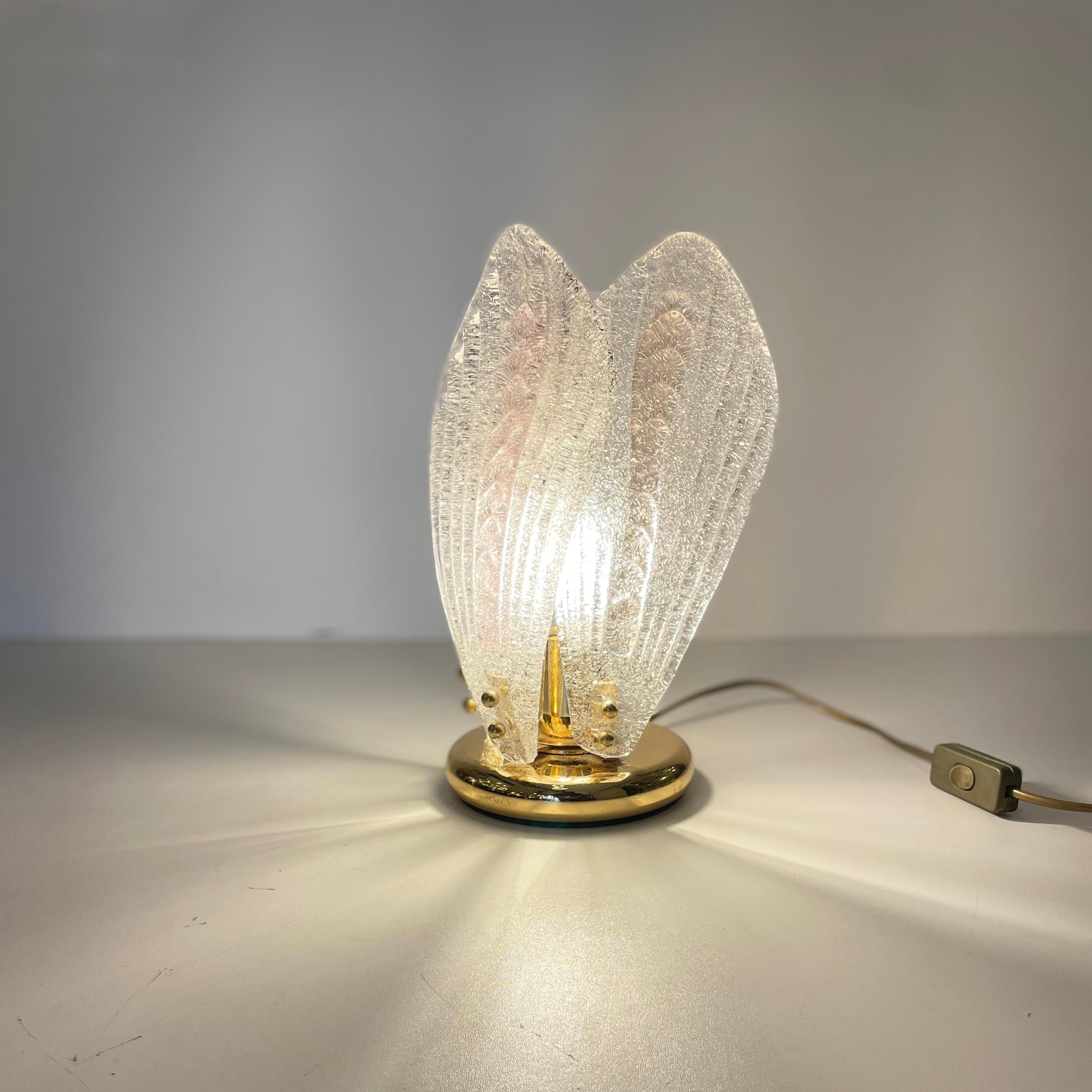 Métal Lampe de table Murano dans le style de Novaresi, années 1980 en vente
