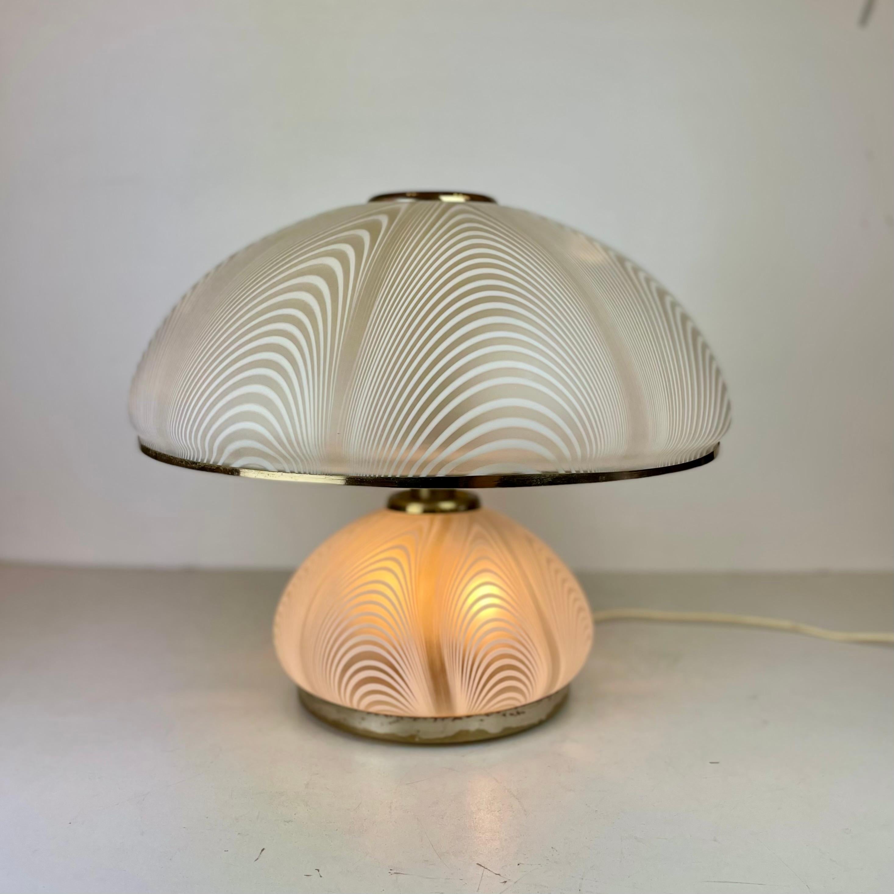 Lampada da tavolo di Murano in stile Venini, anni '80 in vendita 1