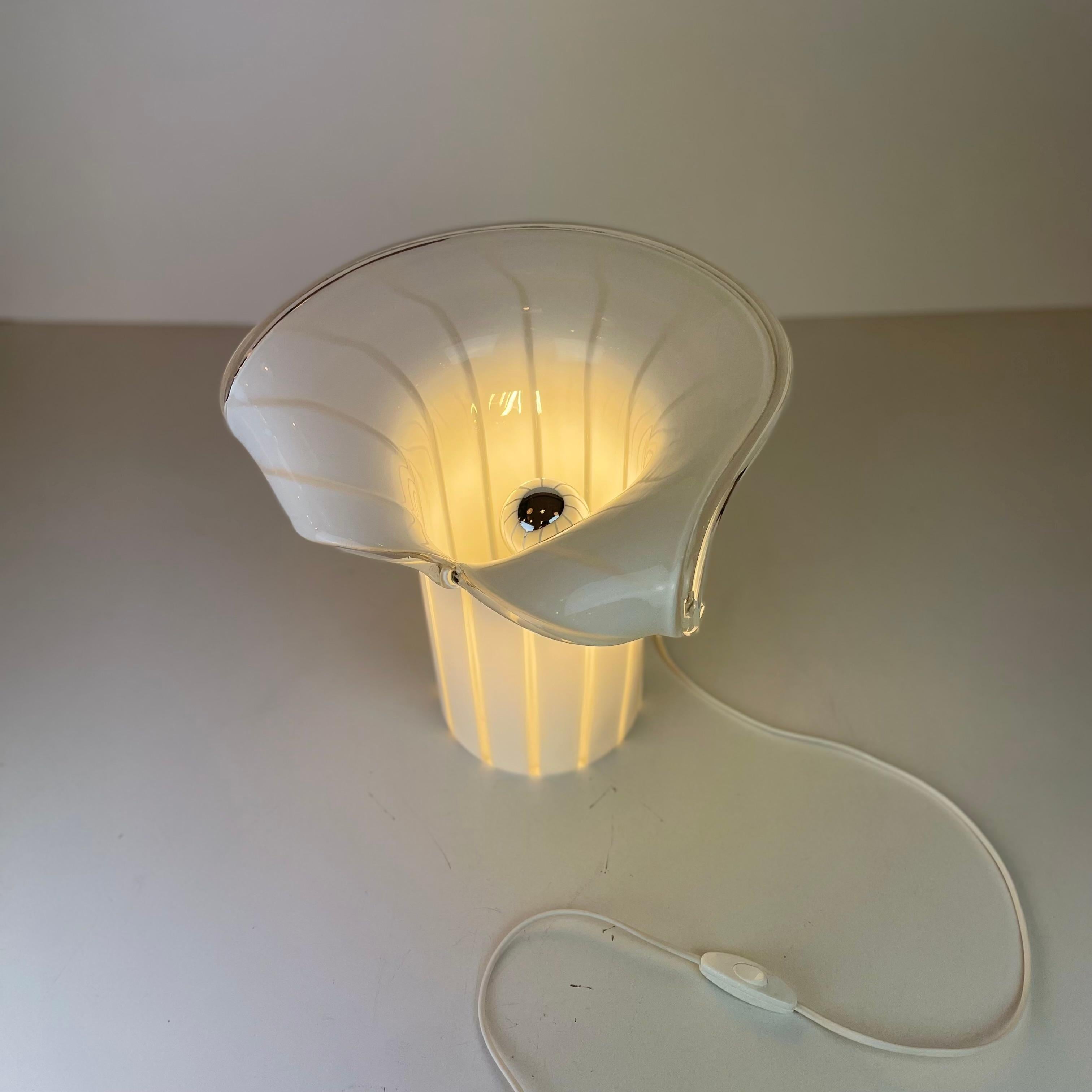 Italian Murano Table Lamp in the style of Vistosi, 1970s For Sale