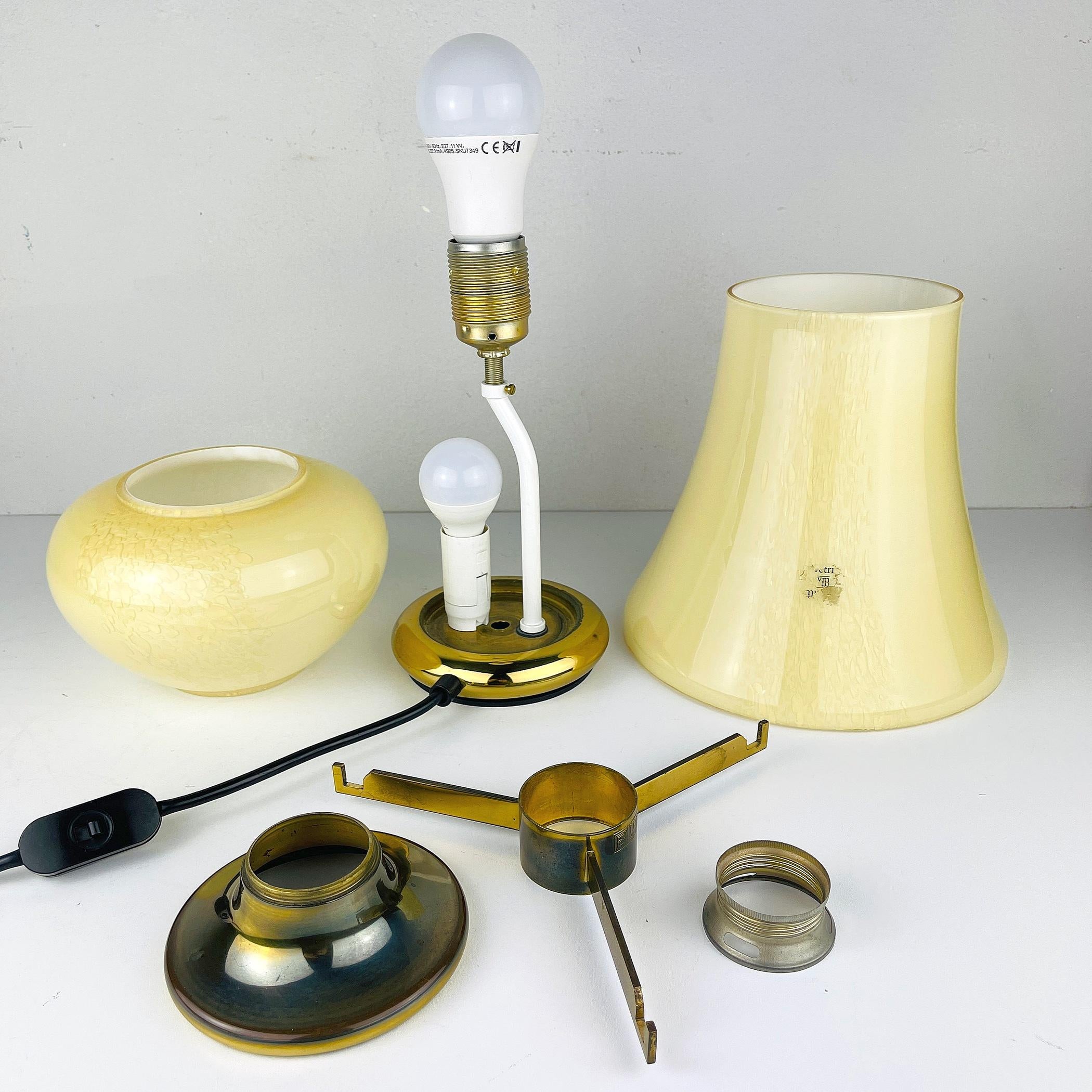 Murano Table Lamp Mushroom by F.Fabbian Italy 1970s 4