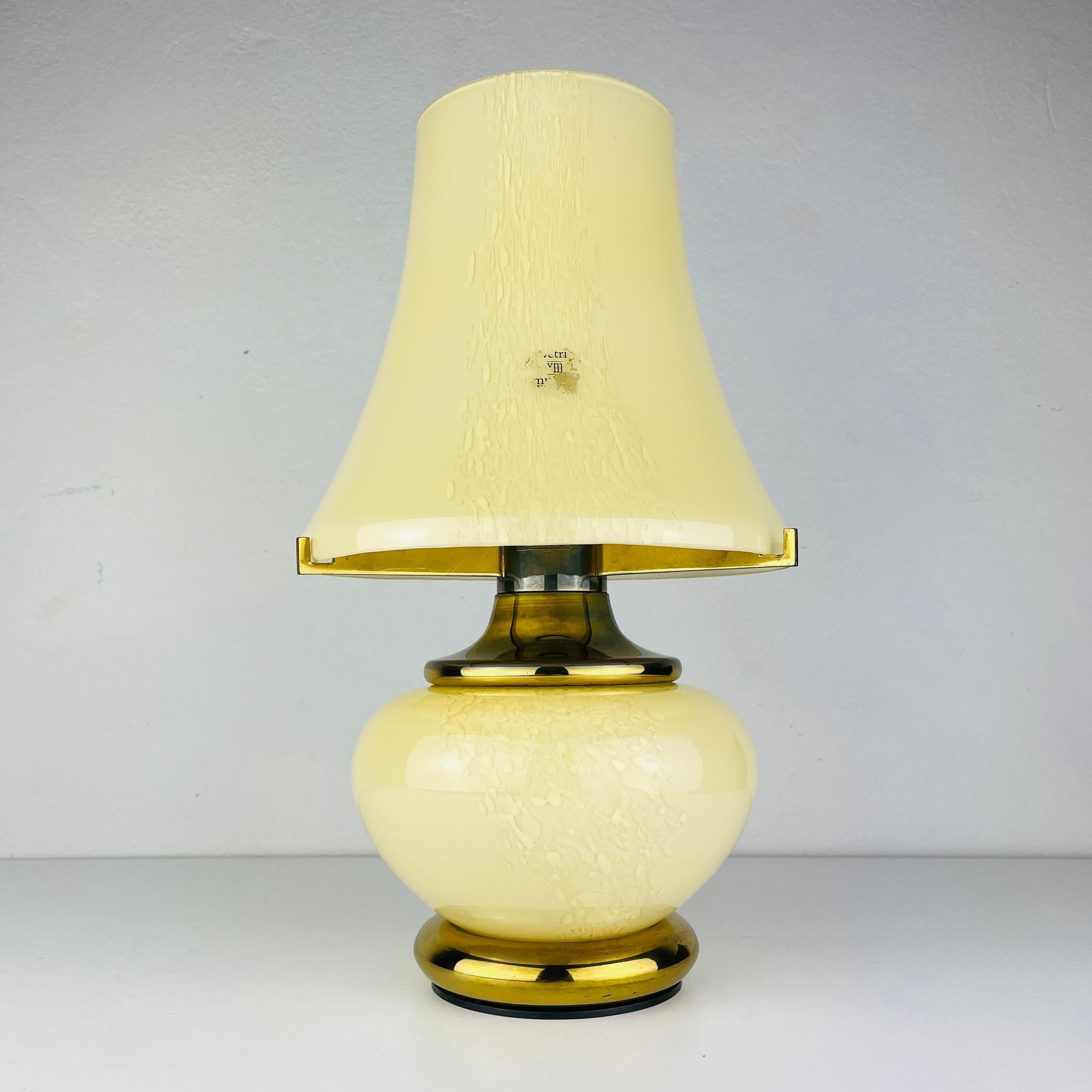 Mid-Century Modern Murano Table Lamp Mushroom by F.Fabbian Italy 1970s