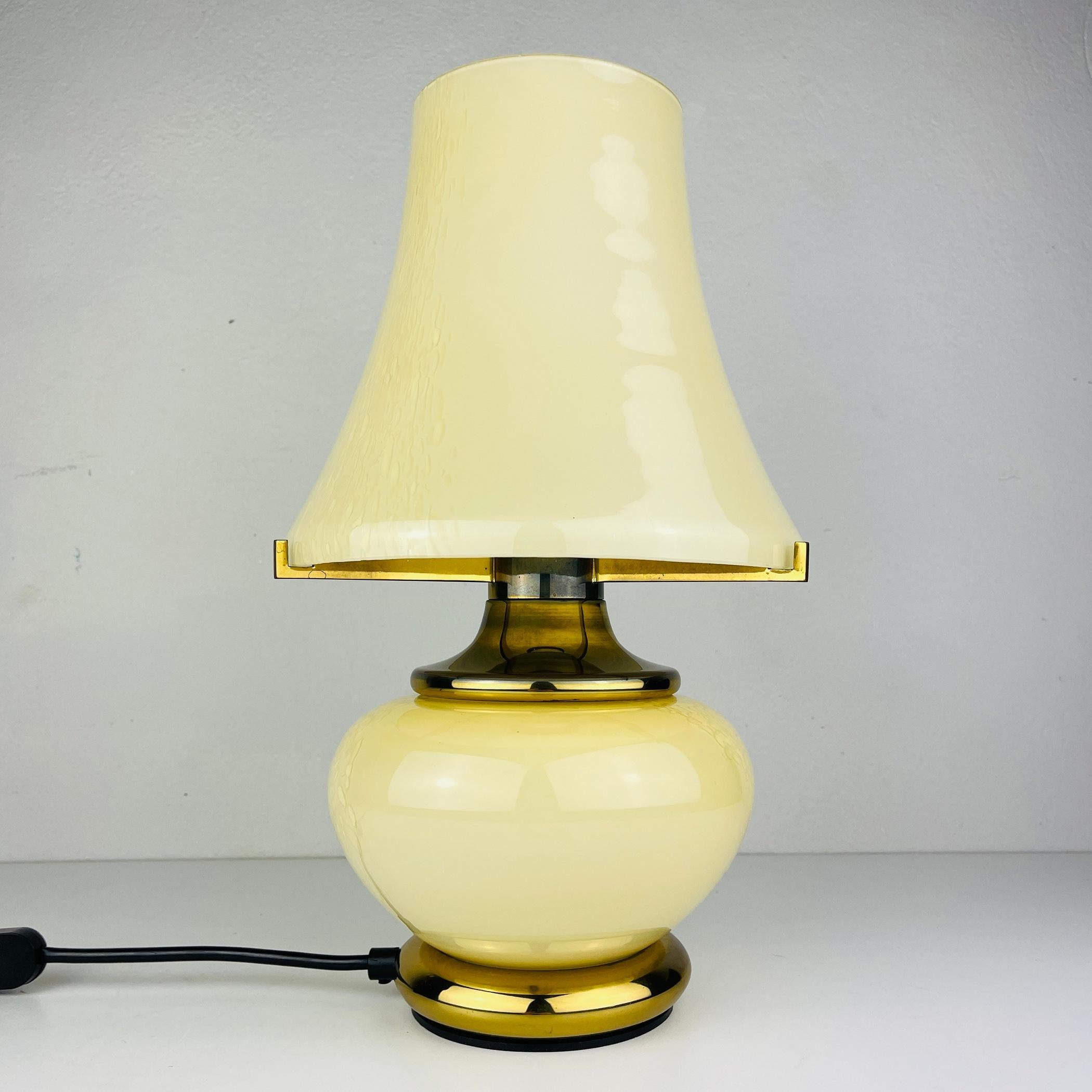 Murano Table Lamp Mushroom by F.Fabbian Italy 1970s 1