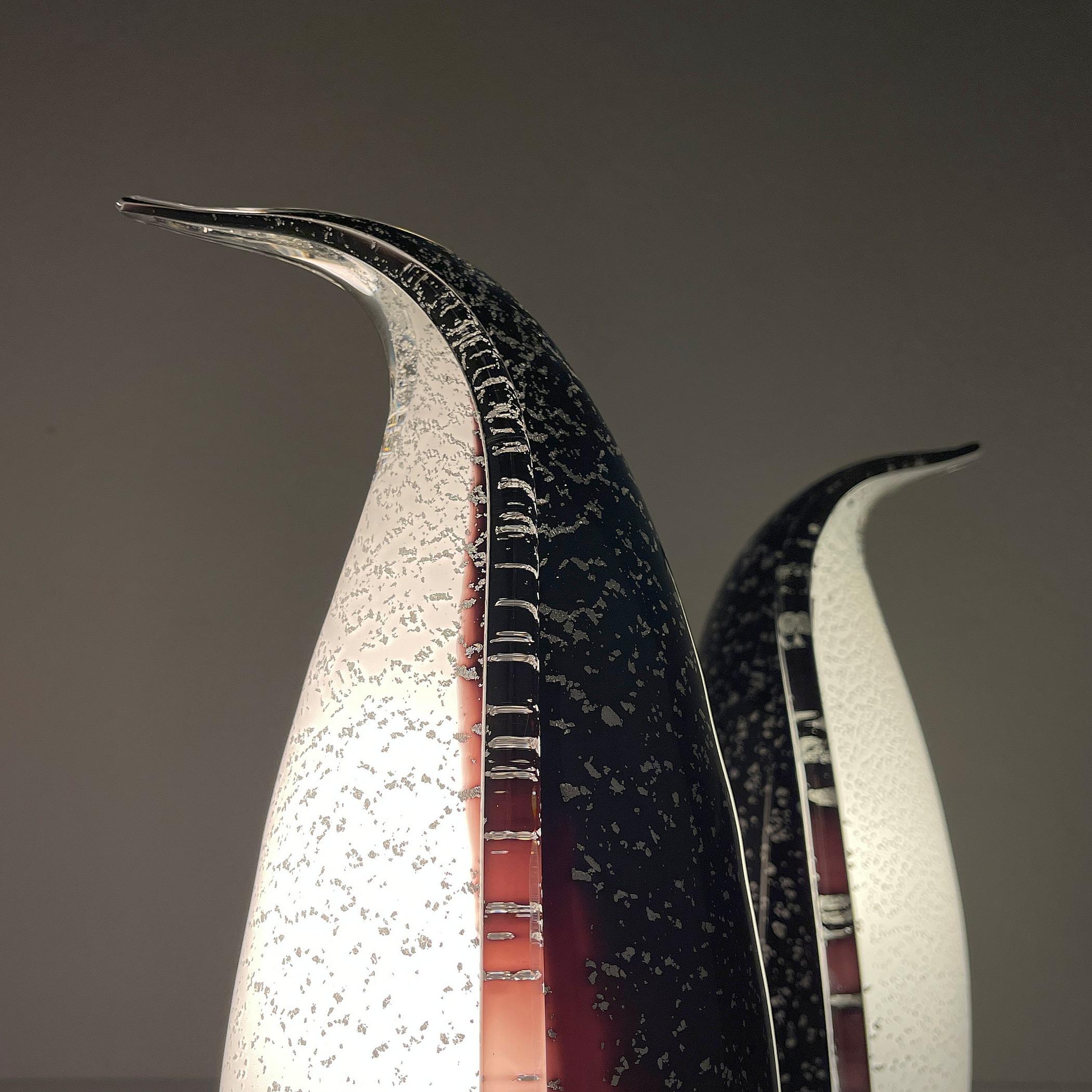 Set aus 2 Murano-Tischlampen, Penguin, Italien, 1980er Jahre  3