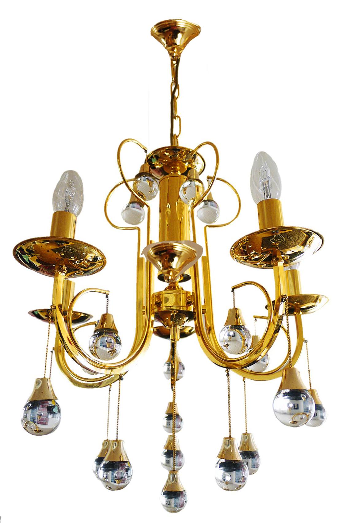 Appliques murales Murano en verre et laiton doré par Gaetano Sciolari, ensemble de 2 en vente 1