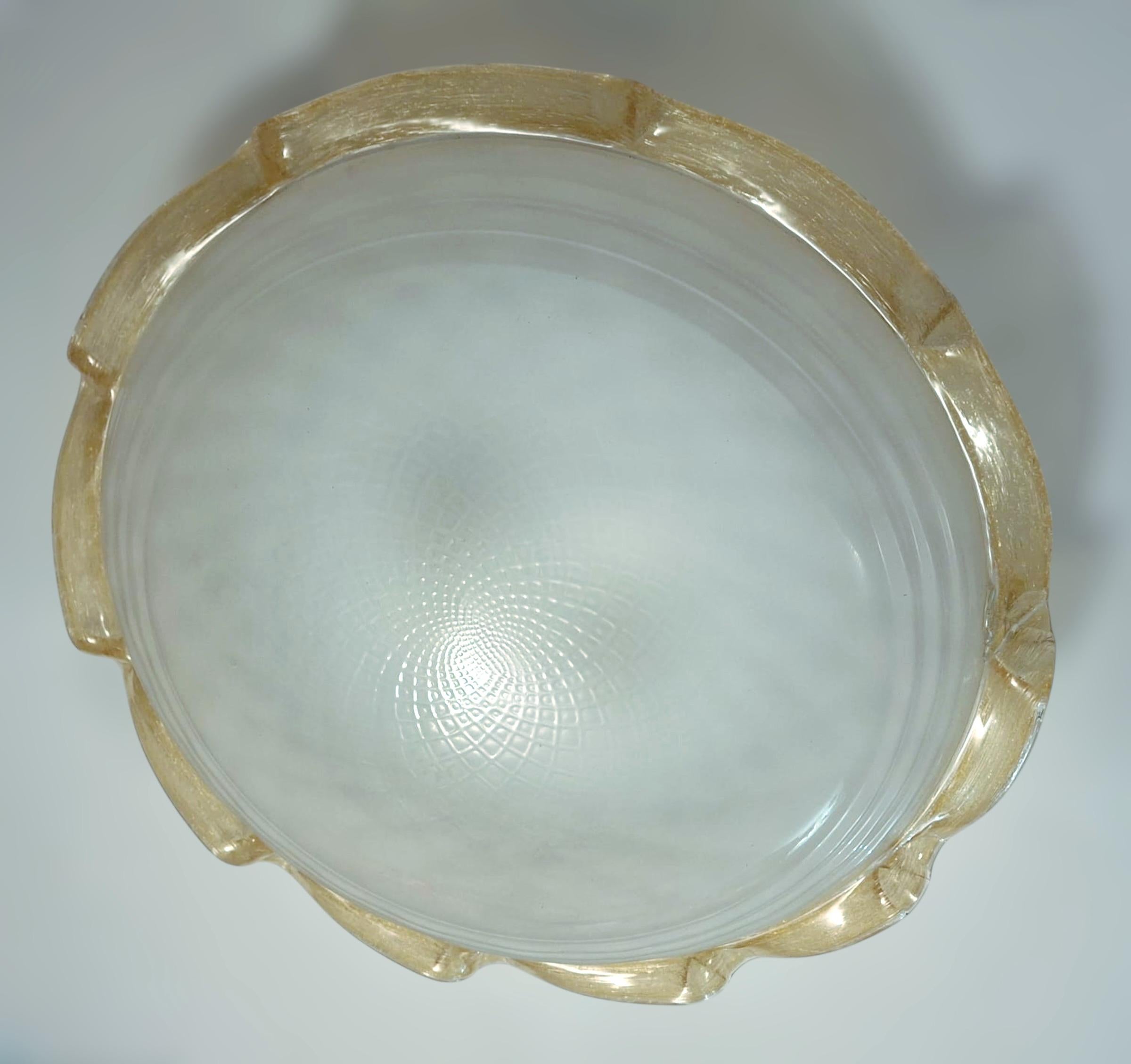 Mid-Century Modern Murano Textured Flush Mount / Sconce en vente