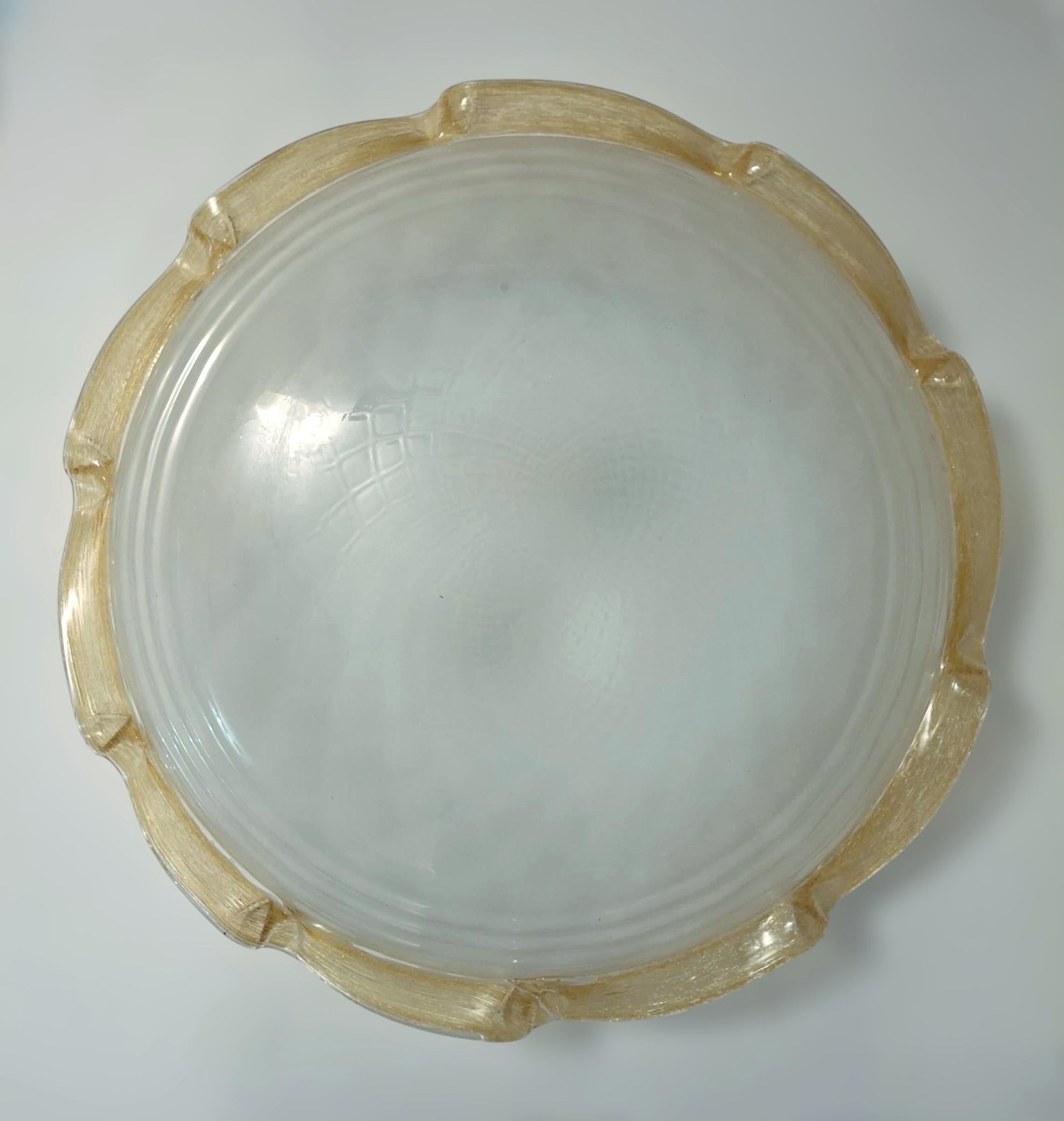 italien Murano Textured Flush Mount / Sconce en vente