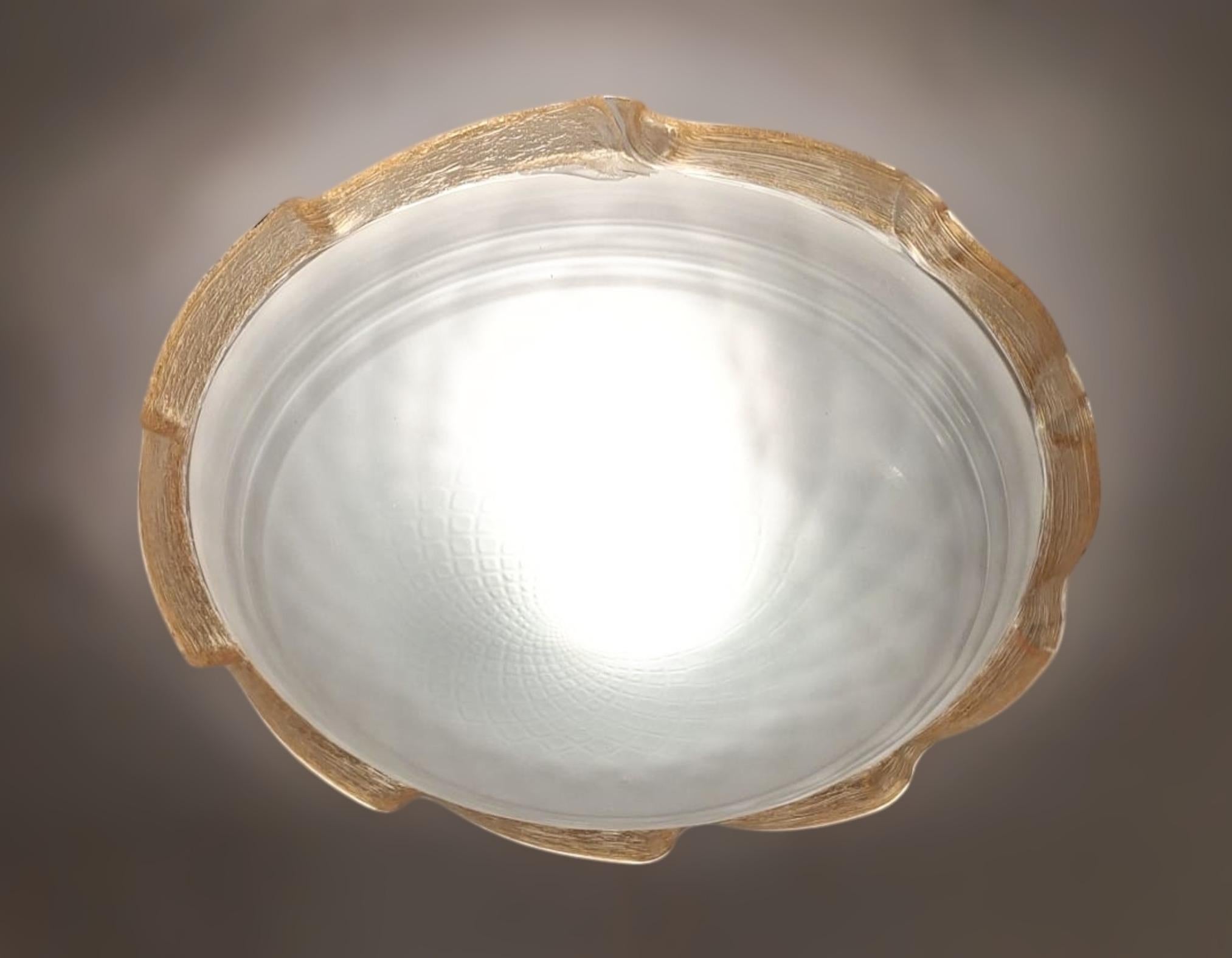 Murano Textured Flush Mount / Sconce Bon état - En vente à Los Angeles, CA