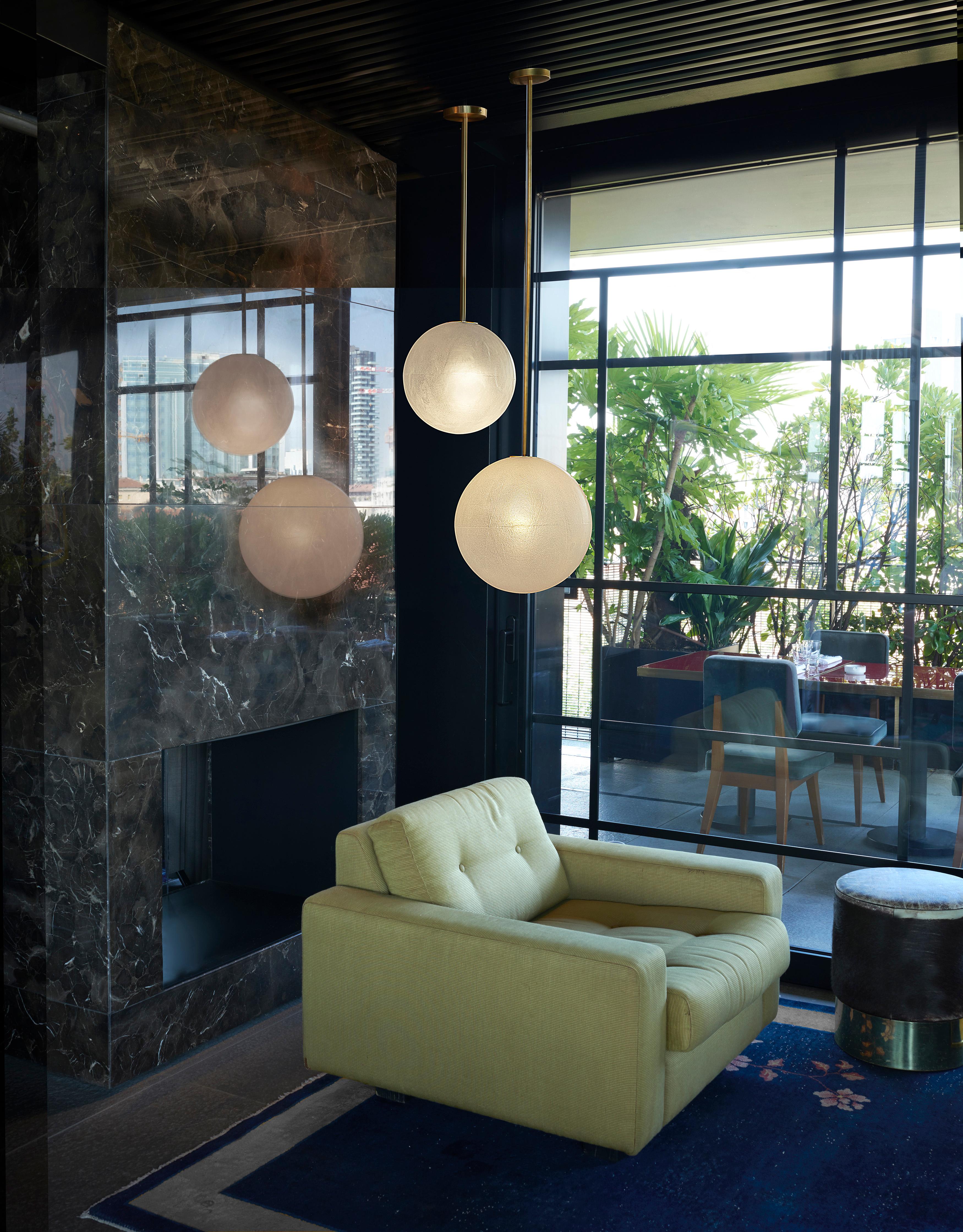 Italian Murano Tige 40 Large Hanging Lamp by SLIDE Studio For Sale